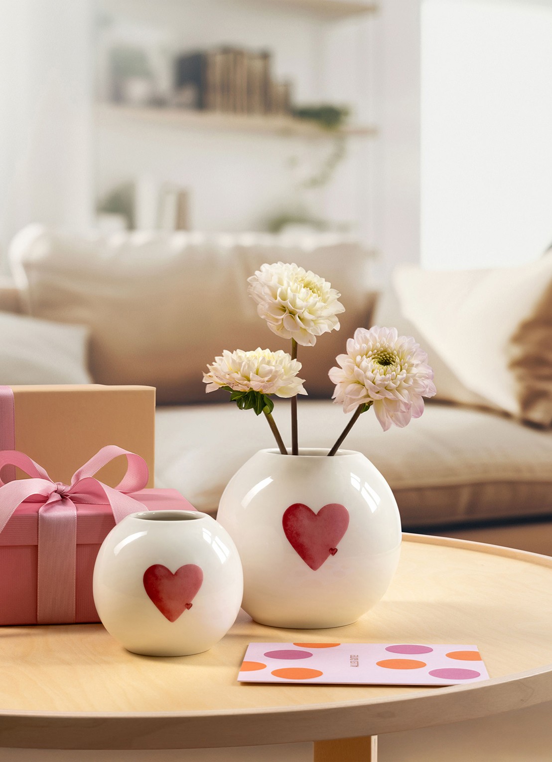 Villeroy & Boch With Love vaas 13 cm - achterkant 3 wit