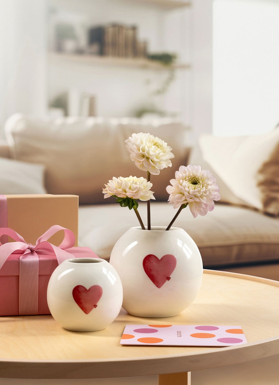 Villeroy & Boch With Love vaas 9,5 cm - voorkant 3 wit