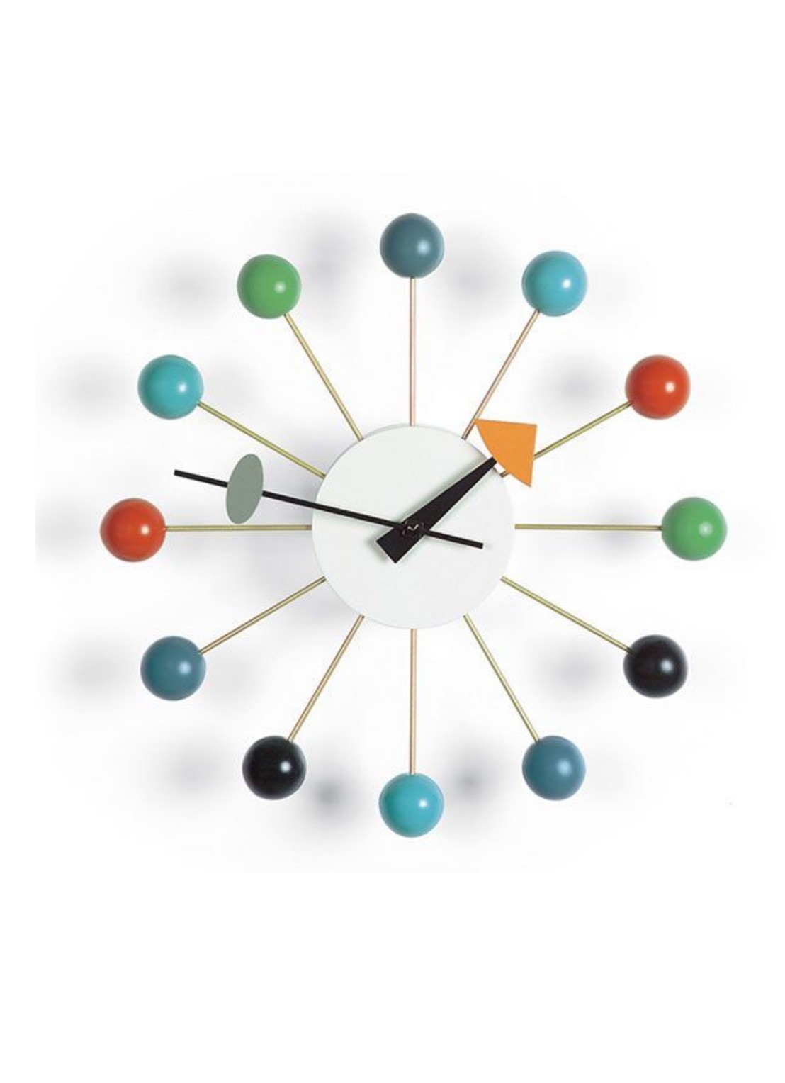 Vitra Ball wandklok 33 cm - voorkant multicolor