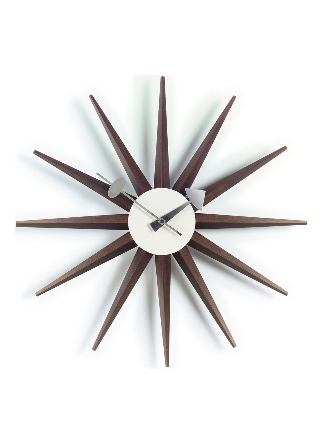 Vitra Sunburst Clock klok Ø47 cm - voorkant bruin