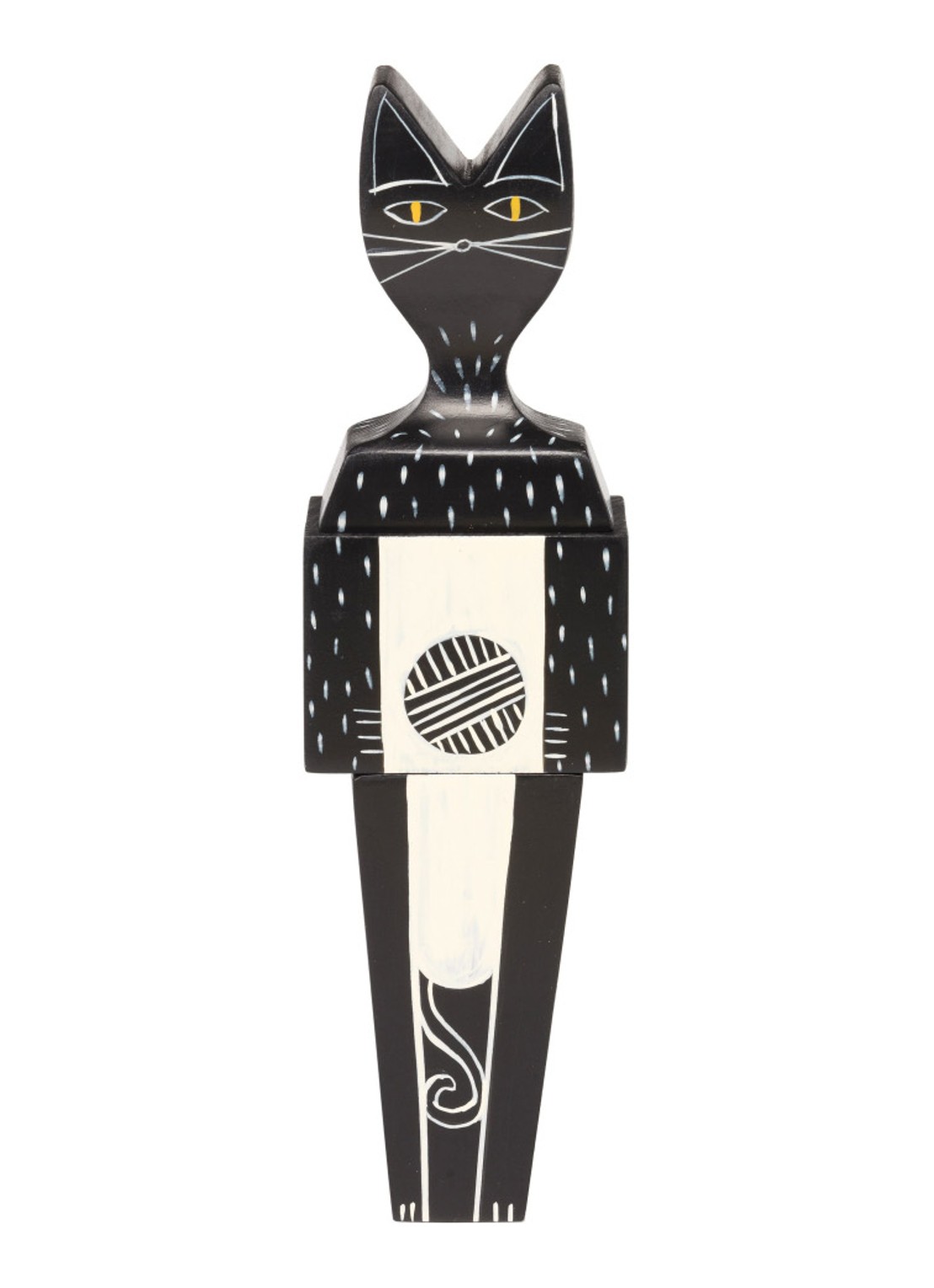 Vitra Wooden Dolls Cat small  - voorkant zwart
