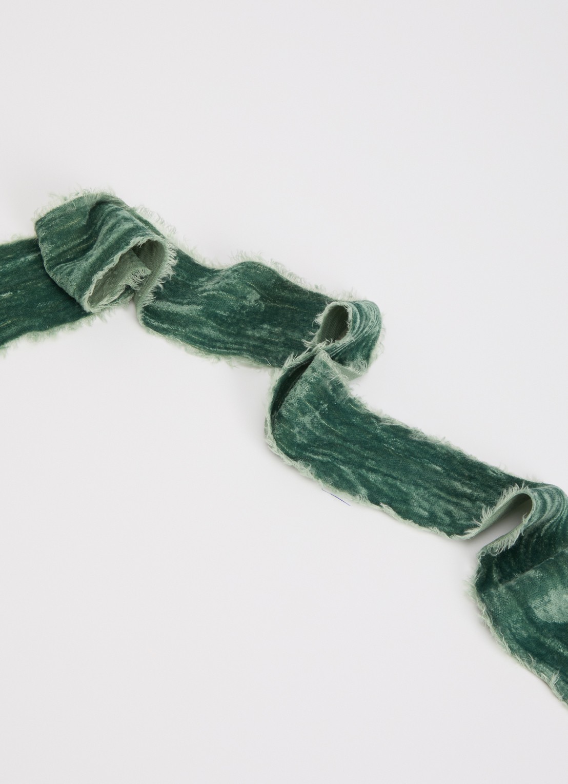 Vivant Crushed Velvet lint 5 meter x 50 mm - voorkant 2 groen