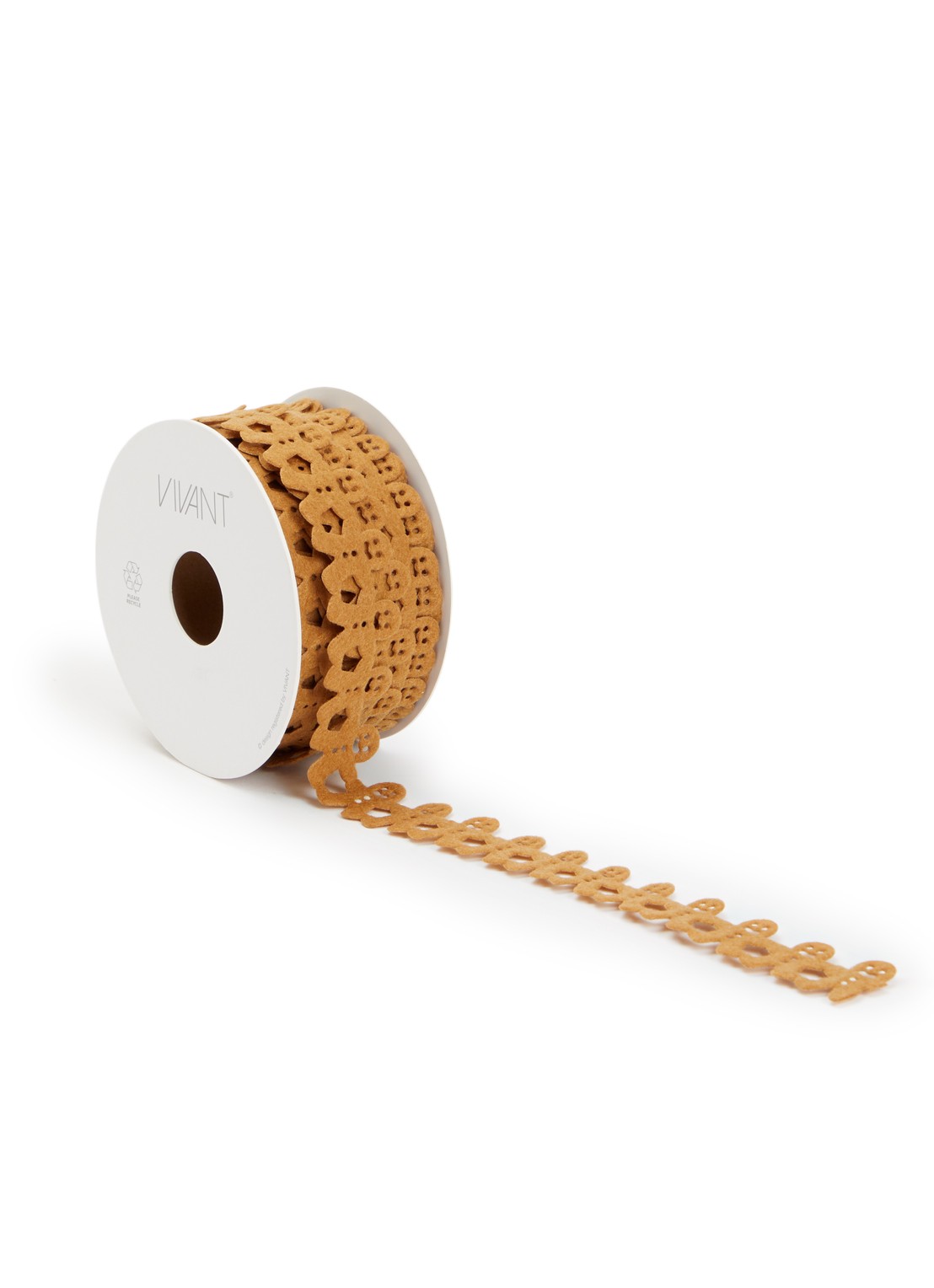 Vivant Gingerman kerstlint 10 meter x 25 mm - voorkant bruin
