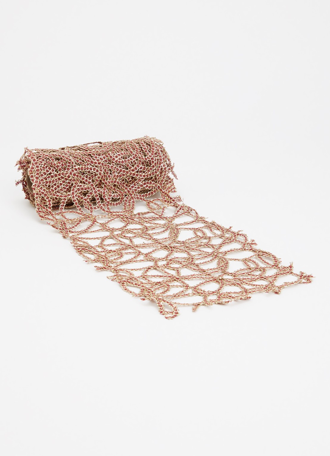 Vivant Grandi tafelloper 2,5 meter x 15 cm - voorkant 2 bordeauxrood