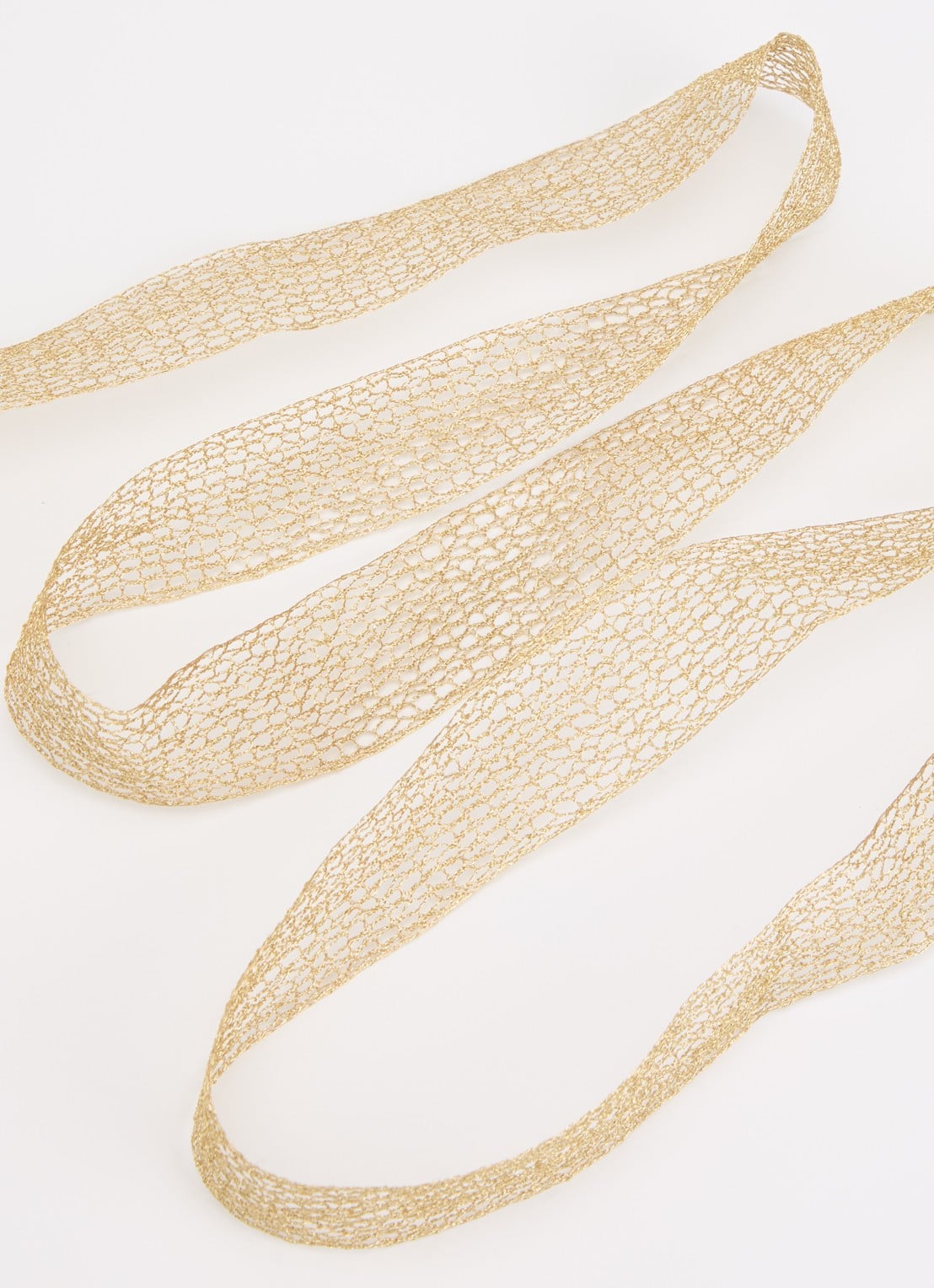 Vivant Prestige kerstlint 5 meter x 35 mm - voorkant 2 goud