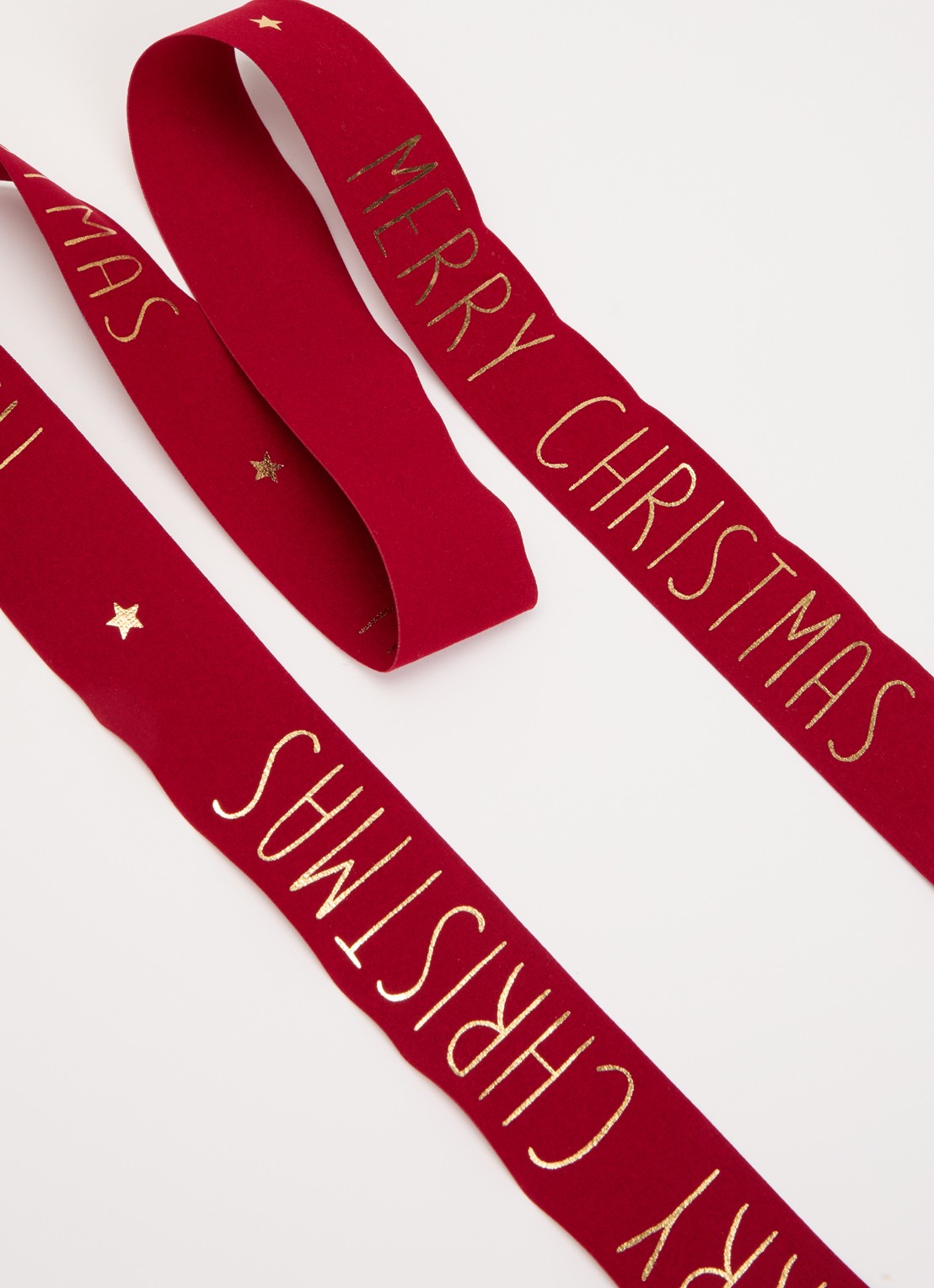 Vivant Vellu Xmas kerstlint 5 meter x 4 cm - voorkant 2 donkerrood