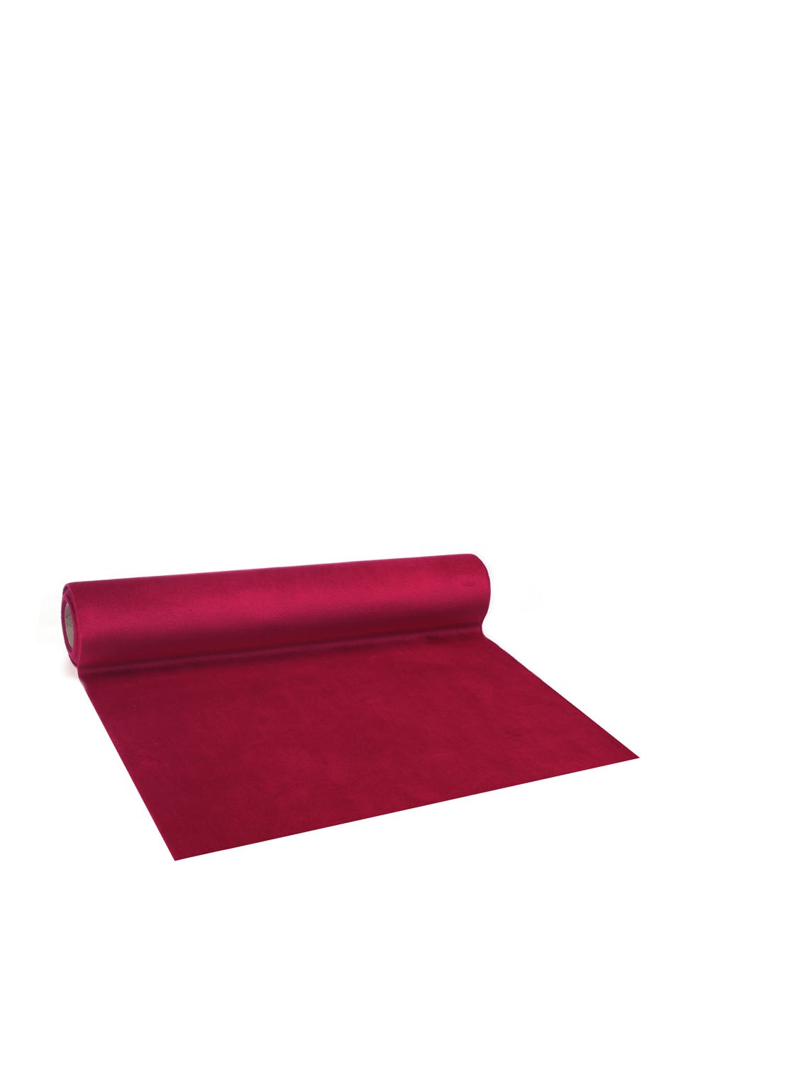 Vivant Velvet Deluxe tafelloper 250 x 28 cm - voorkant cranberryrood
