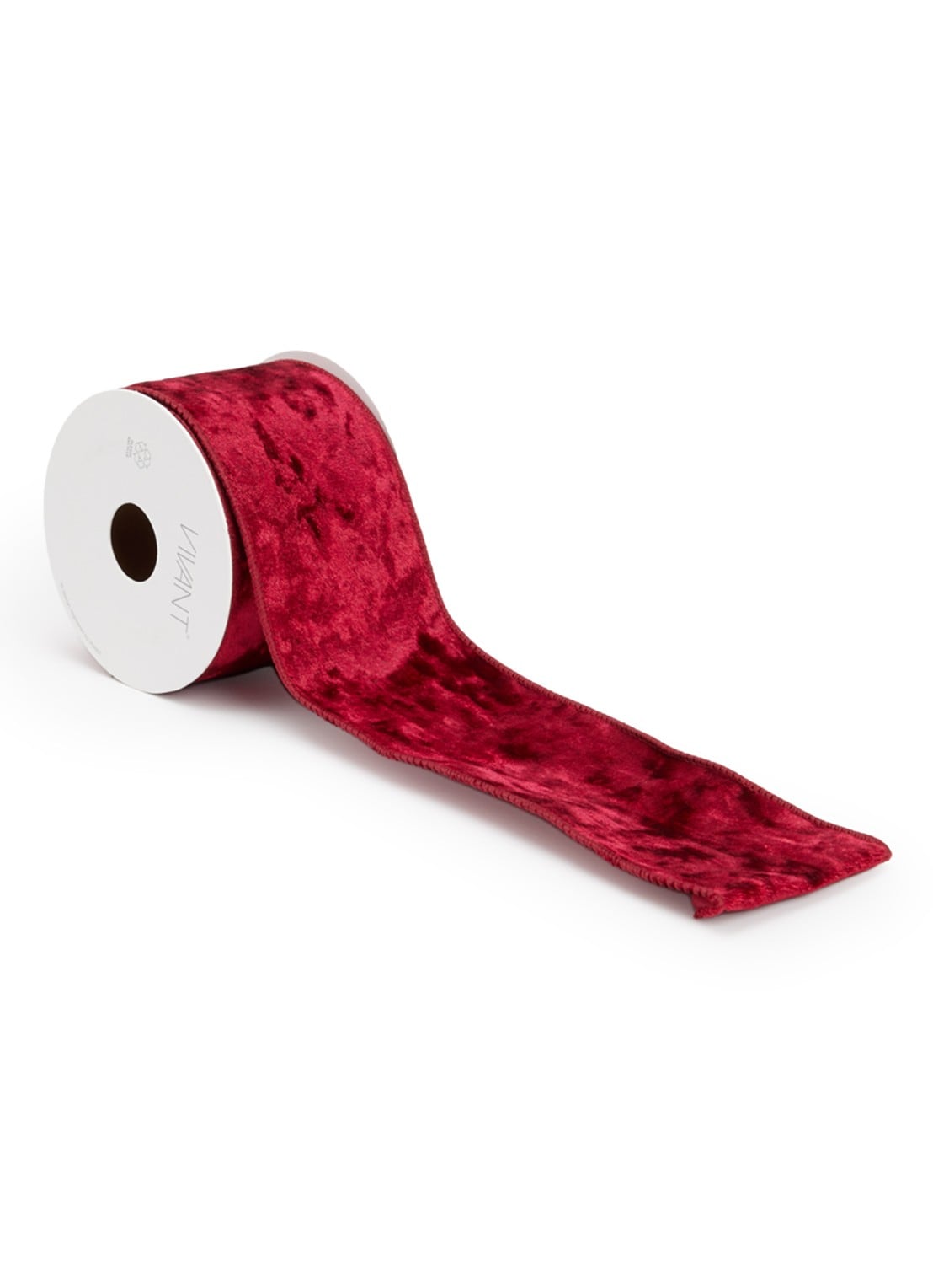Vivant Velvet Satin Wired 3 meter x 70 mm - voorkant cranberryrood