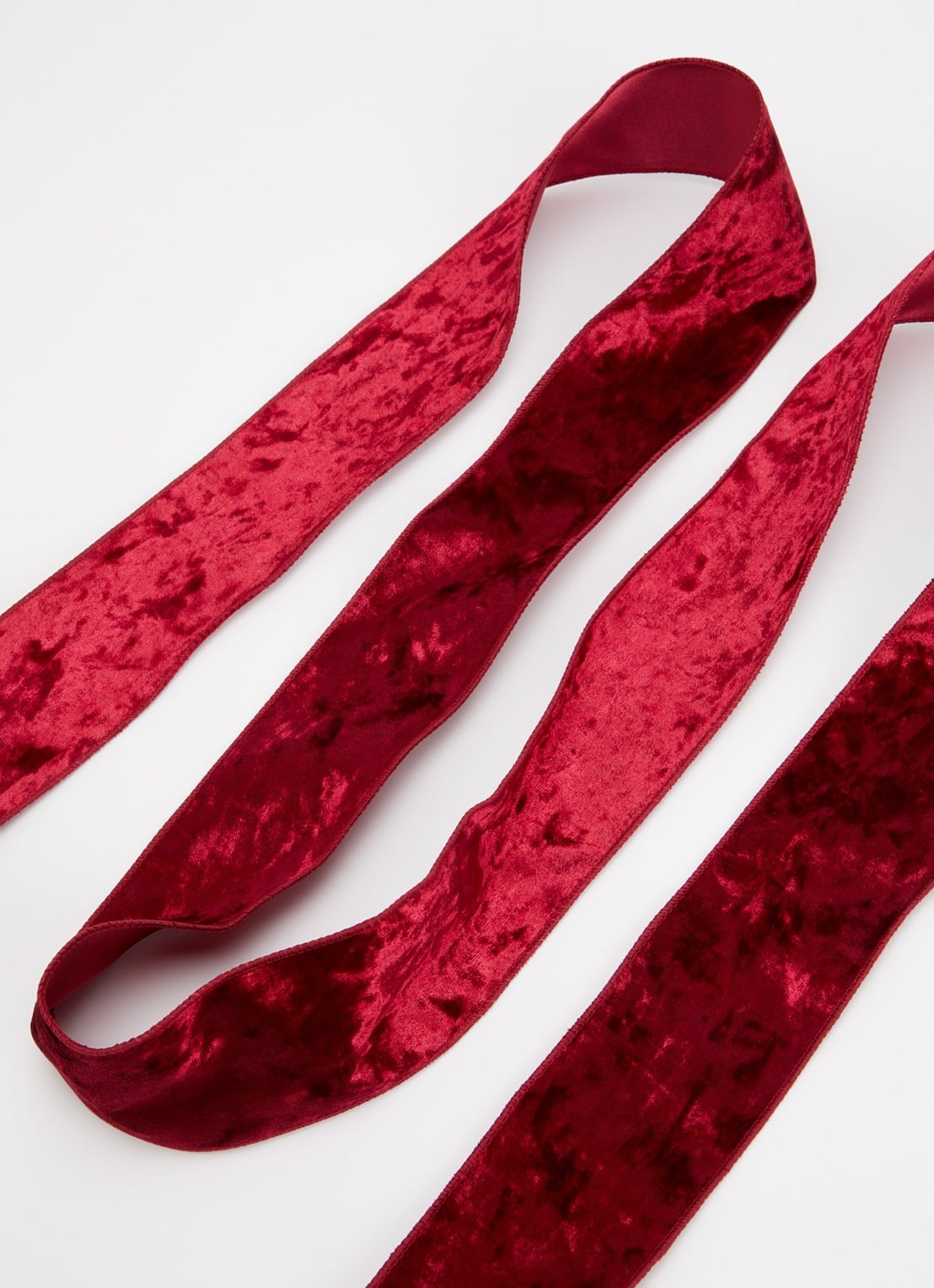 Vivant Velvet Satin Wired 3 meter x 70 mm - voorkant 2 cranberryrood