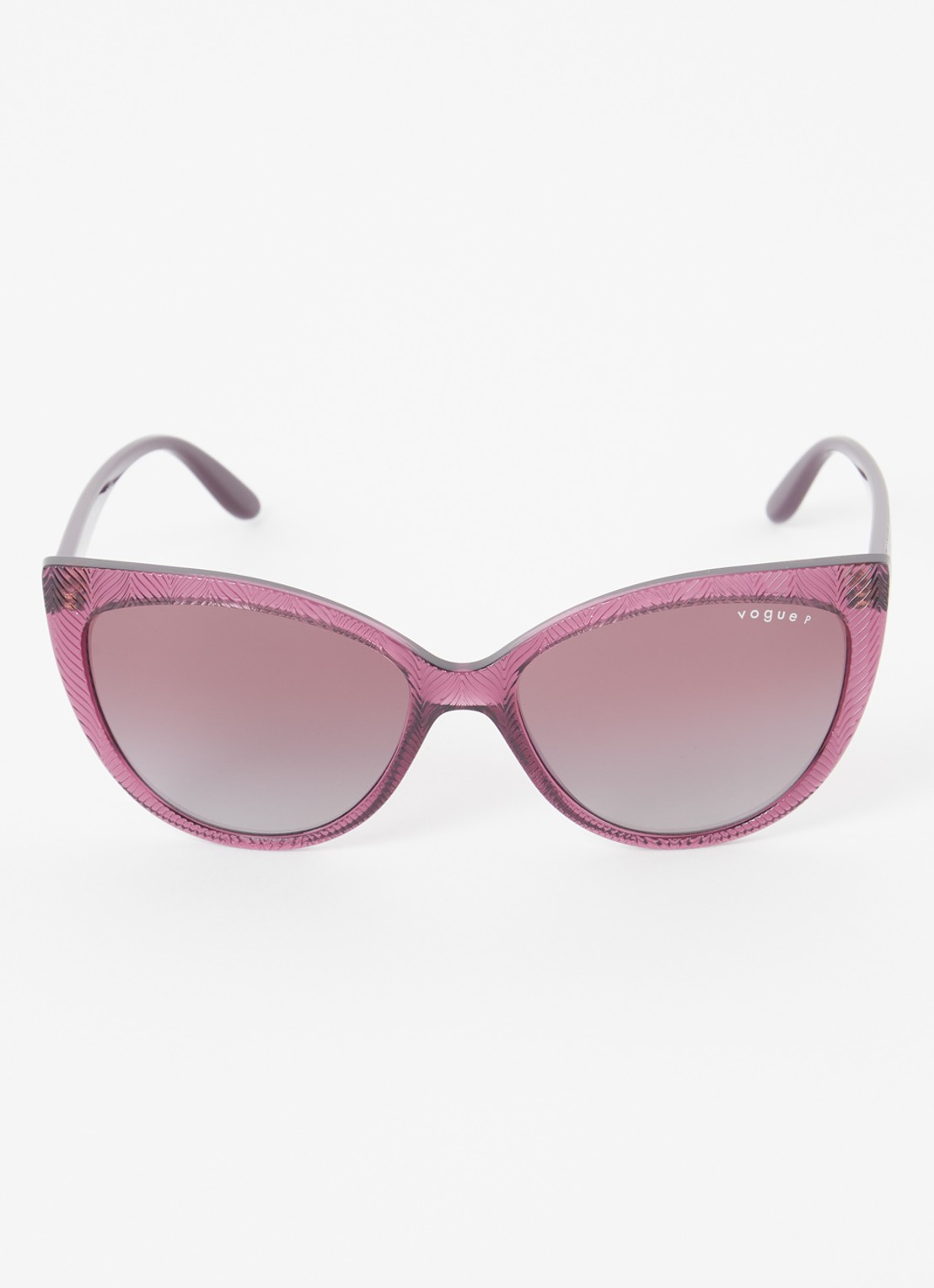 Vogue Cat Eye zonnebril gepolariseerd VO5484S - detail roze