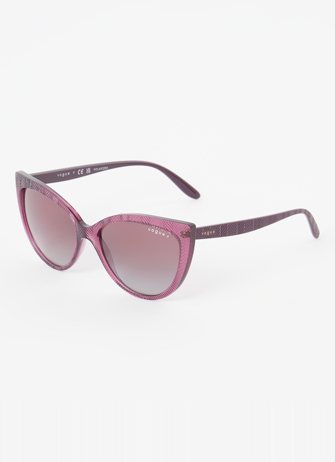 Vogue Cat Eye zonnebril gepolariseerd VO5484S - voorkant 4 roze