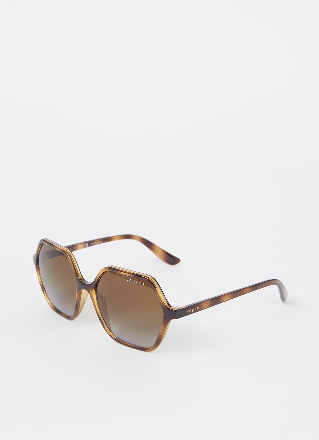 Vogue Retro zonnebril gepolariseerd VO5361S - voorkant bruin