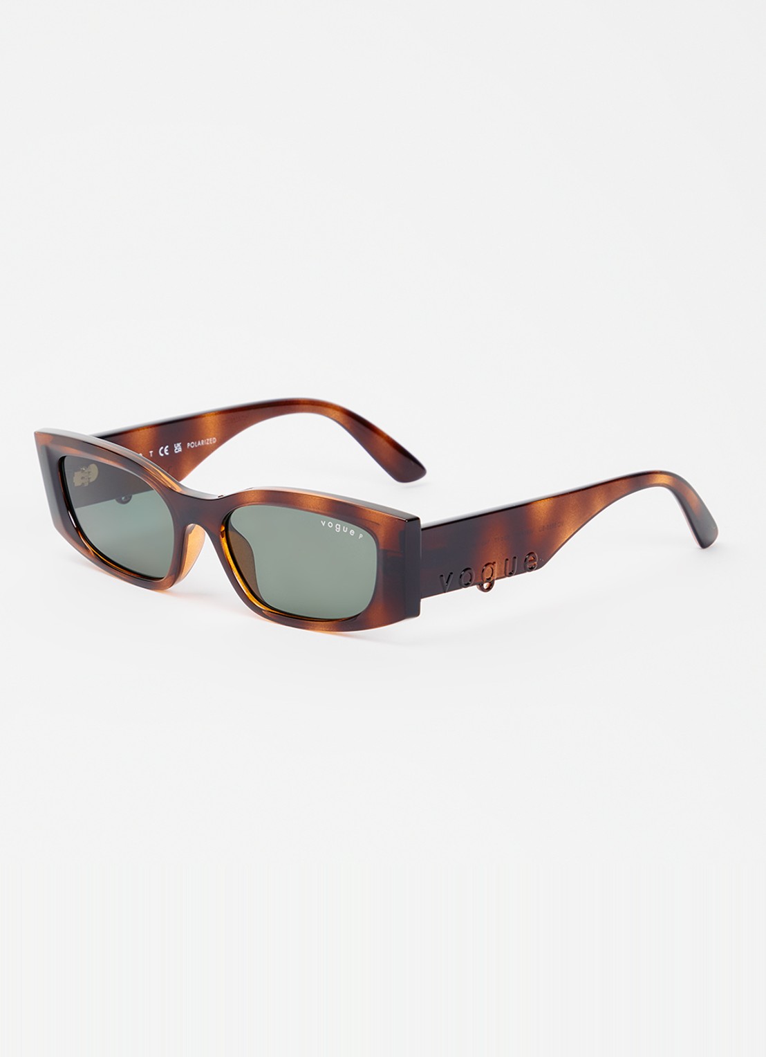 VOGUE Retro zonnebril gepolariseerd VO5655SU - voorkant donkerbruin