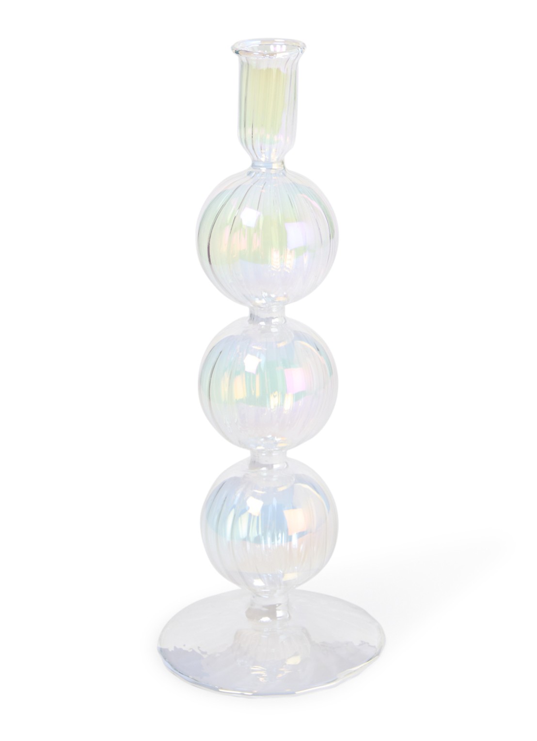 Vondels 3 Bubbles kandelaar 29 cm - voorkant transparant