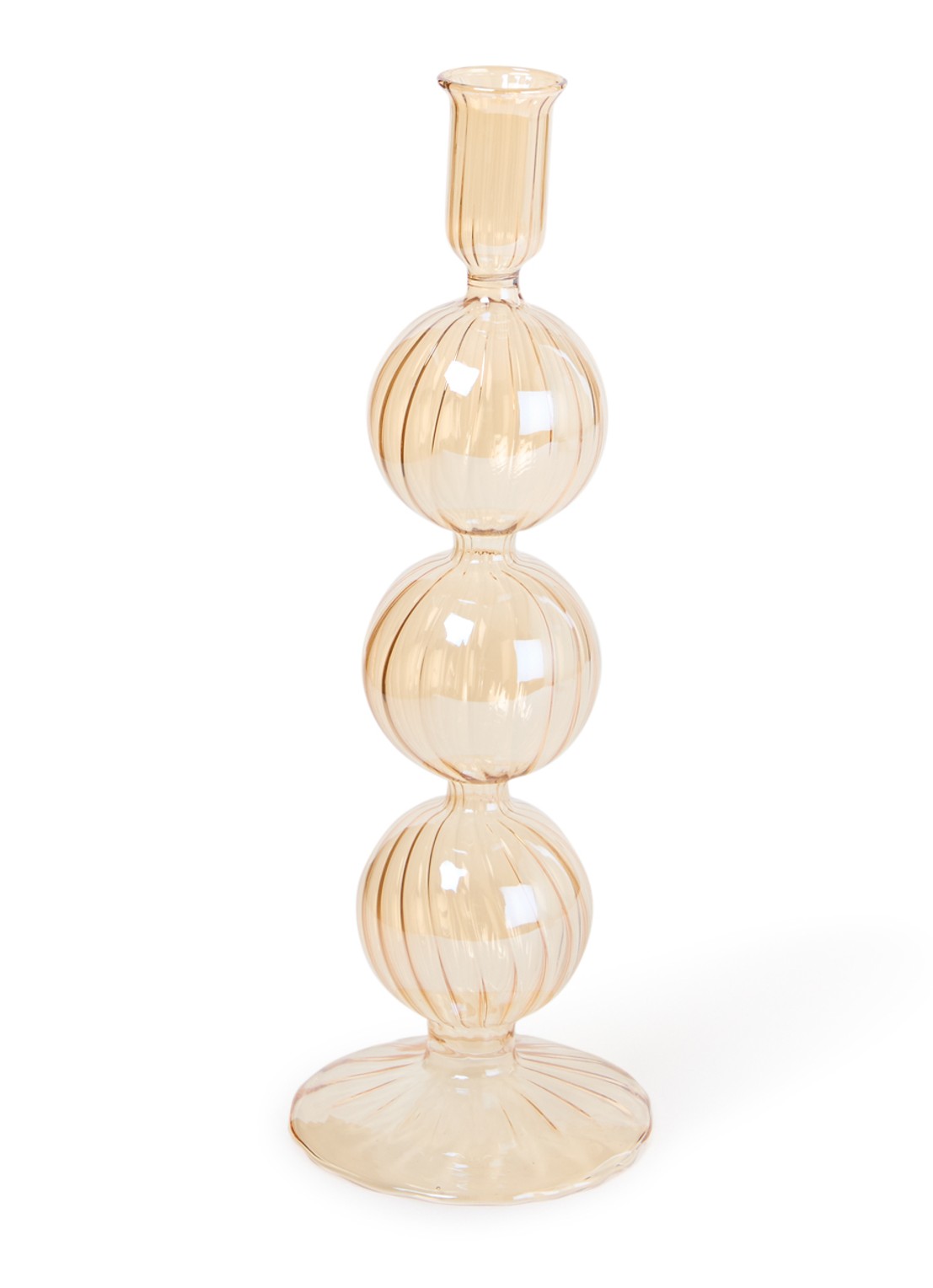 Vondels 3 Bubbles kandelaar 29 cm - voorkant abrikoos
