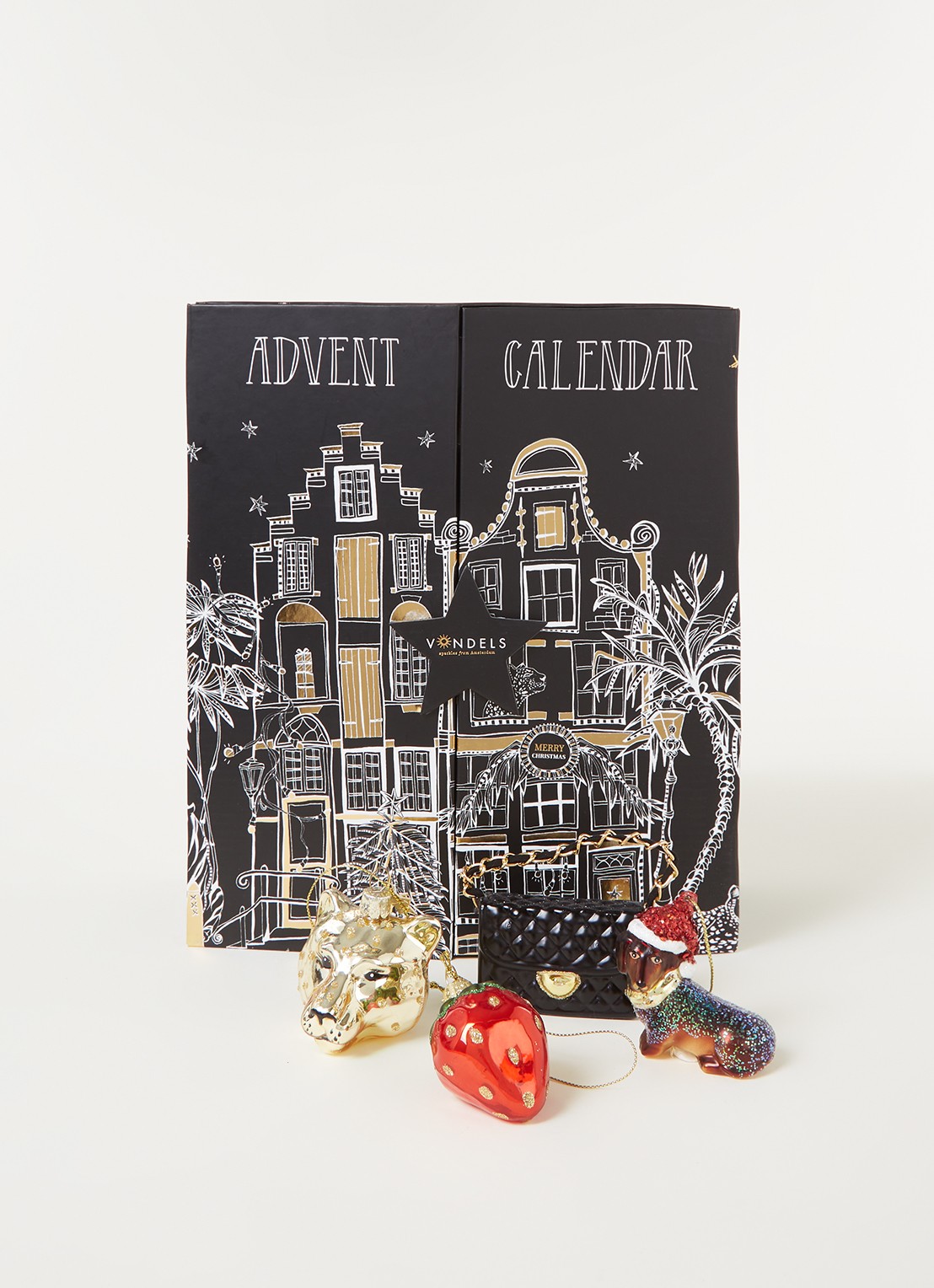 Vondels Adventskalender met kersthangers - 9 dagen - voorkant 2 multicolor