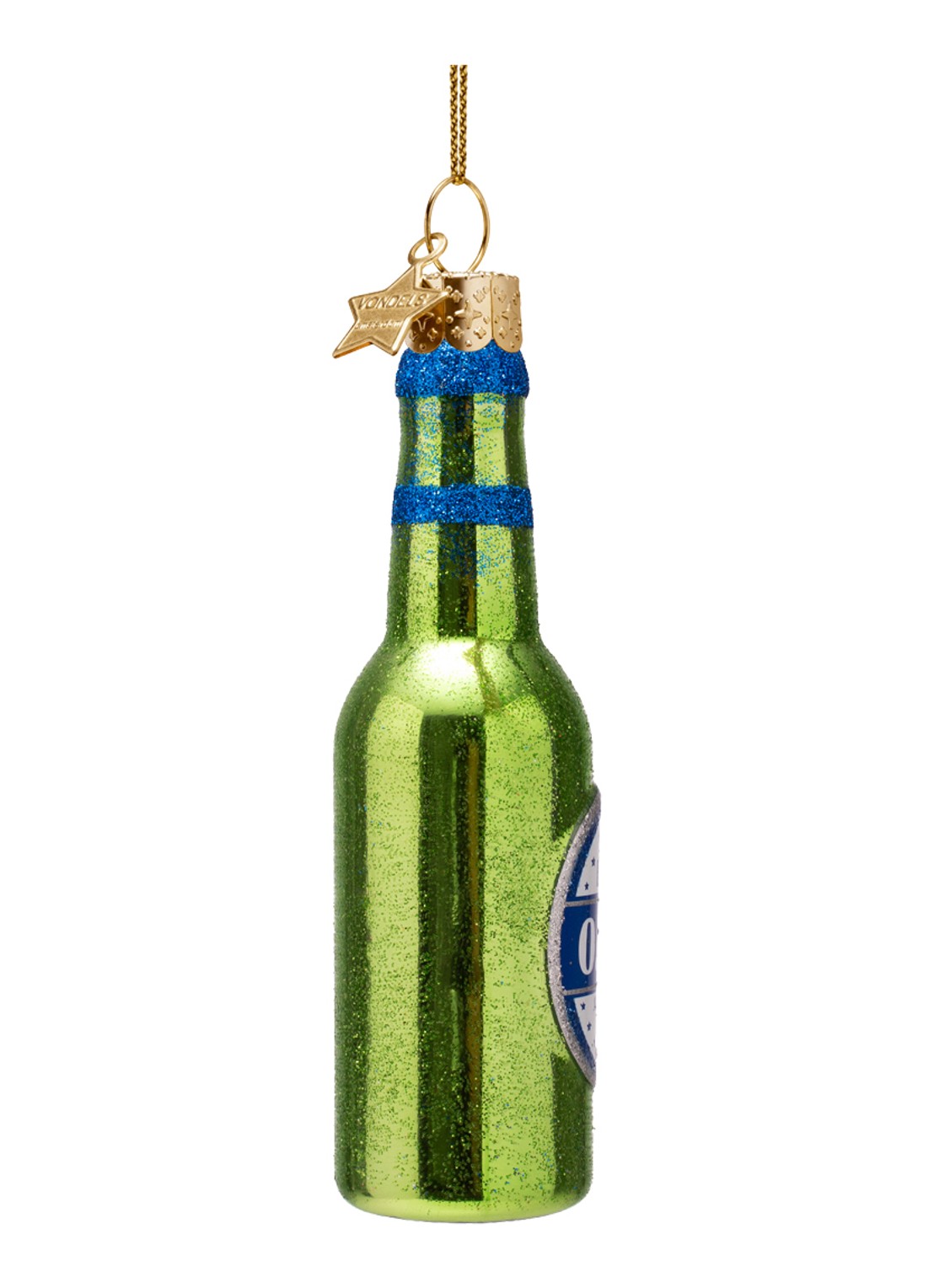Vondels Alcohol Vrij Bier kersthanger 12,5 cm - detail 4 groen