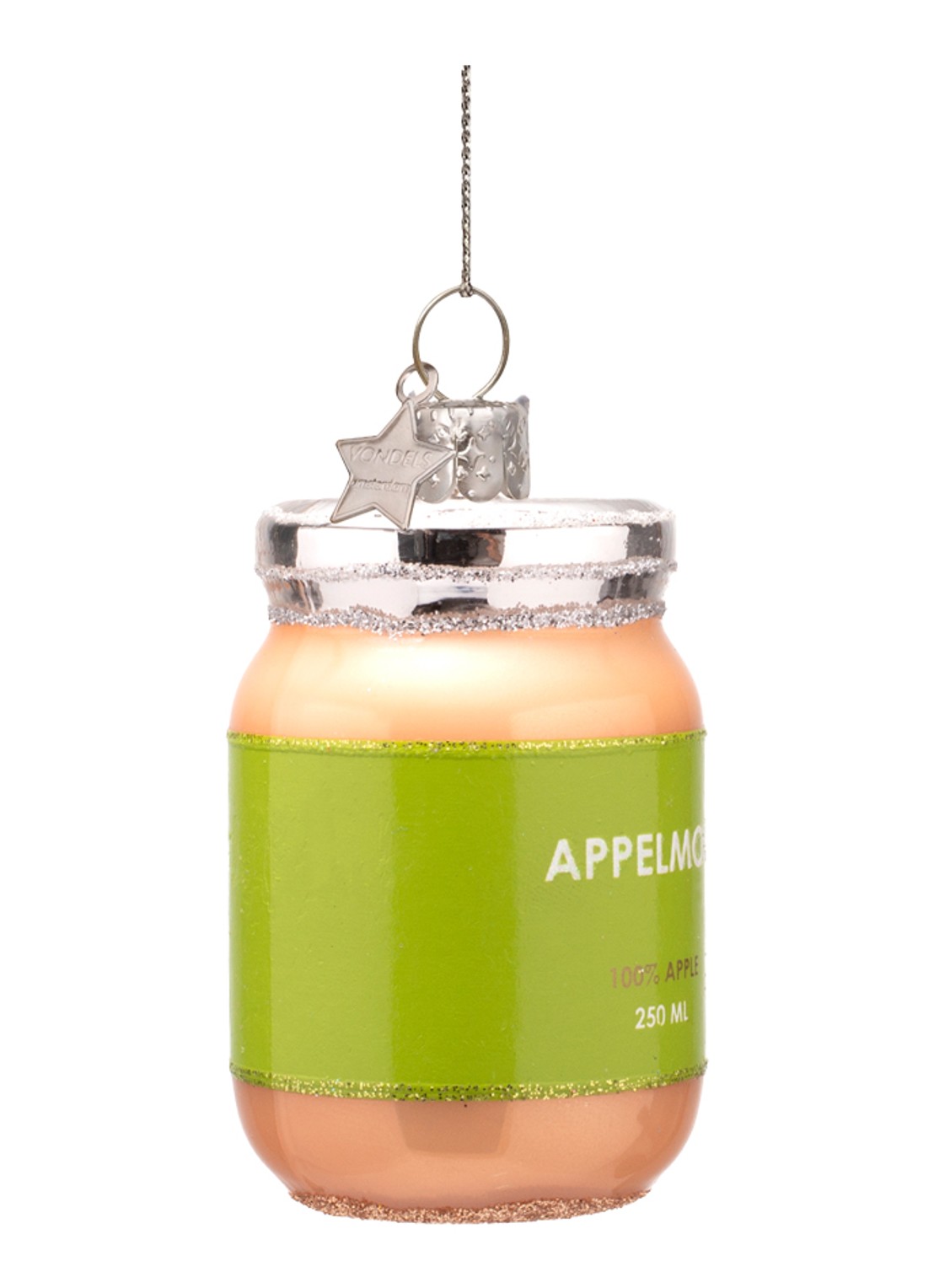 Vondels Appelmoes kersthanger 7,5 cm - detail 3 groen
