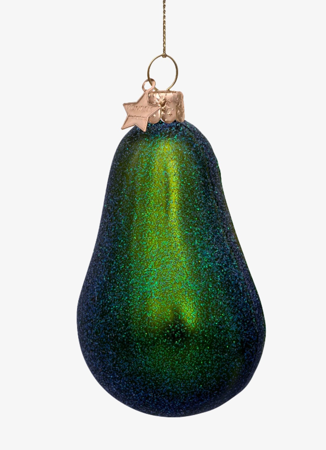 Vondels Avocado kersthanger 9,5 cm - achterkant 4 groen