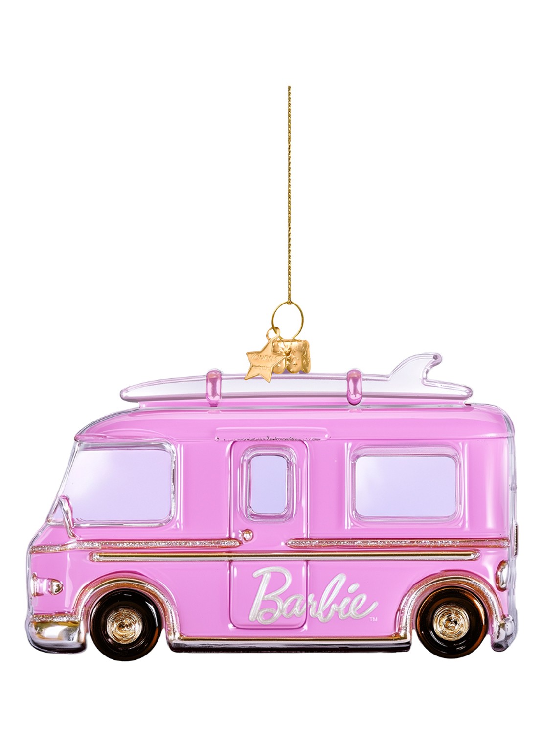 Vondels Barbie camper 6 cm - voorkant roze
