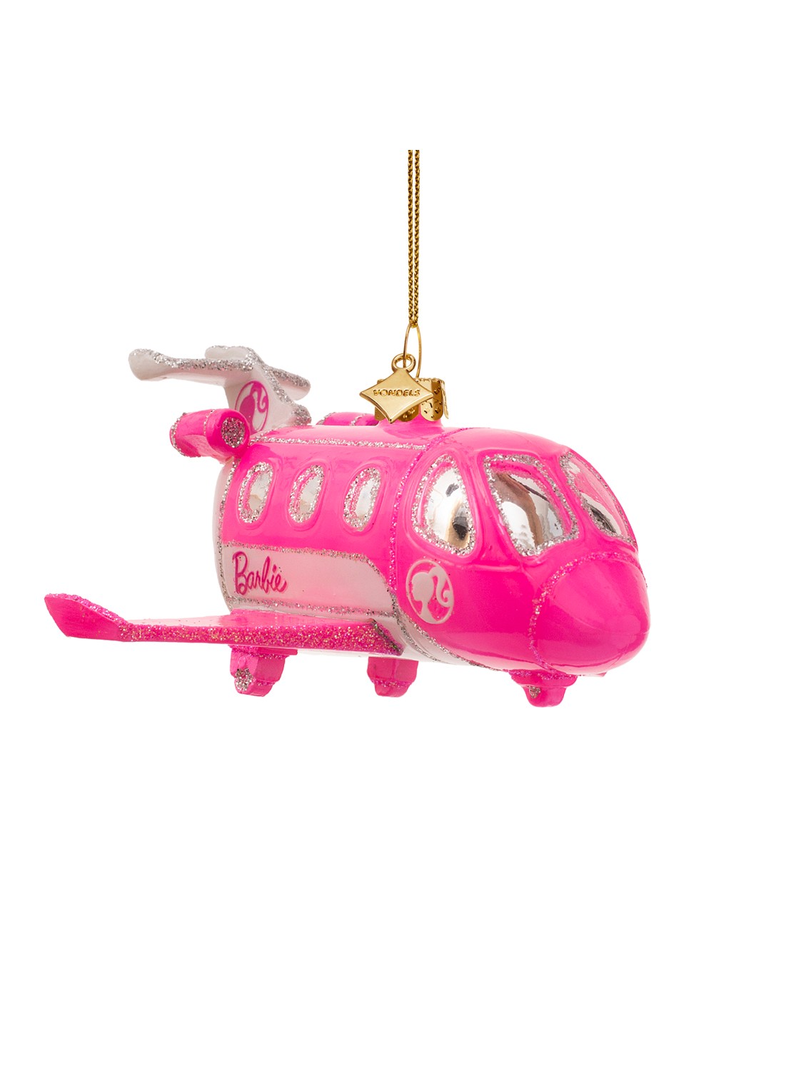 Vondels Barbie Jet kersthanger 5 cm - voorkant 2 roze