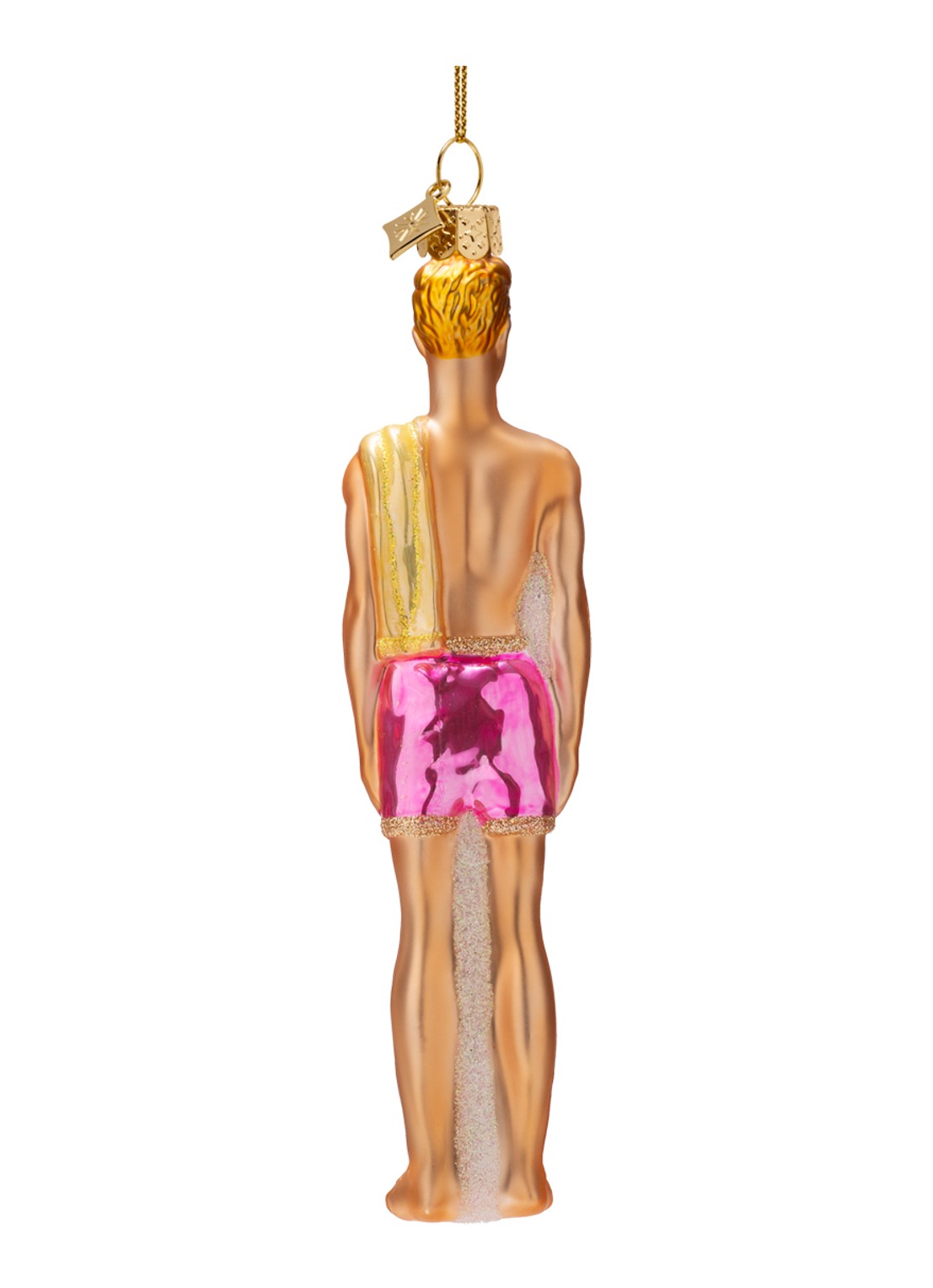 Vondels Barbie Ken Pop kersthanger 16,5 cm - achterkant 4 beige