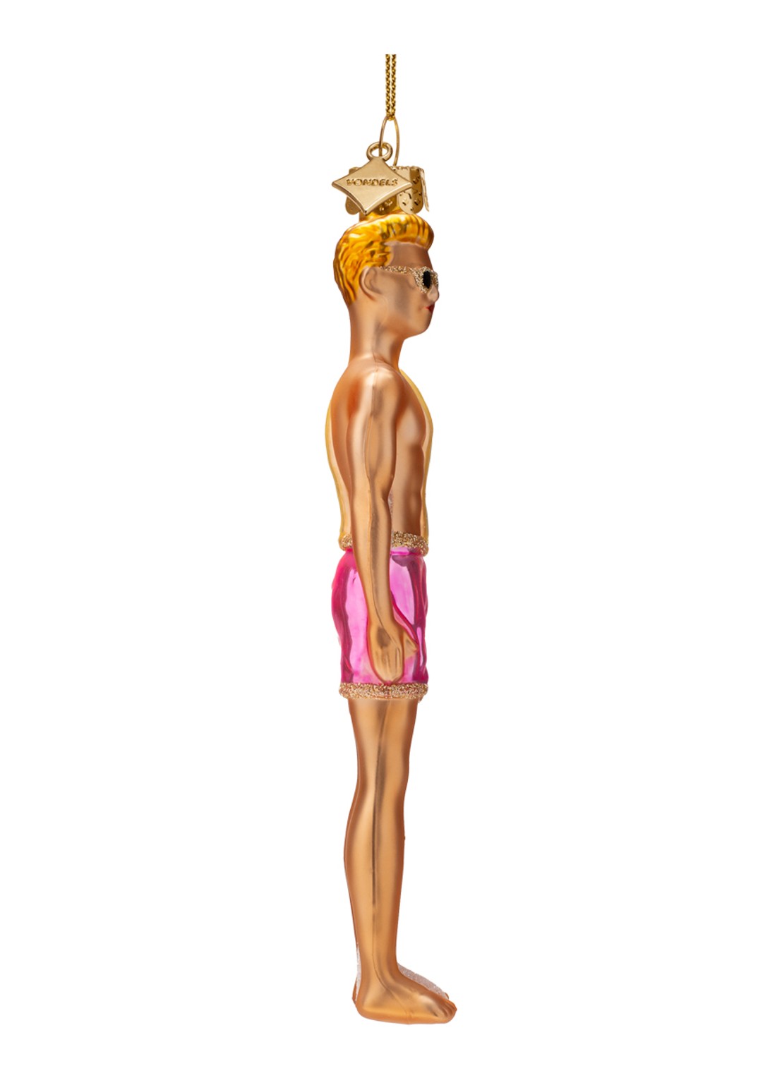 Vondels Barbie Ken Pop kersthanger 16,5 cm - detail 3 beige