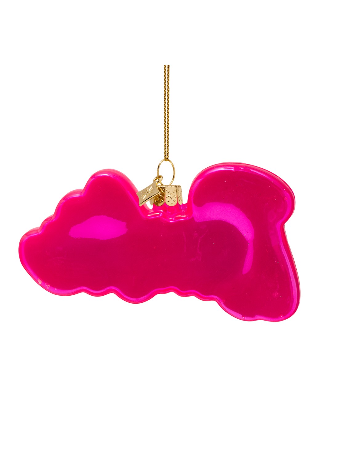 Vondels Barbie Logo kersthanger 5,5 cm - achterkant 2 roze