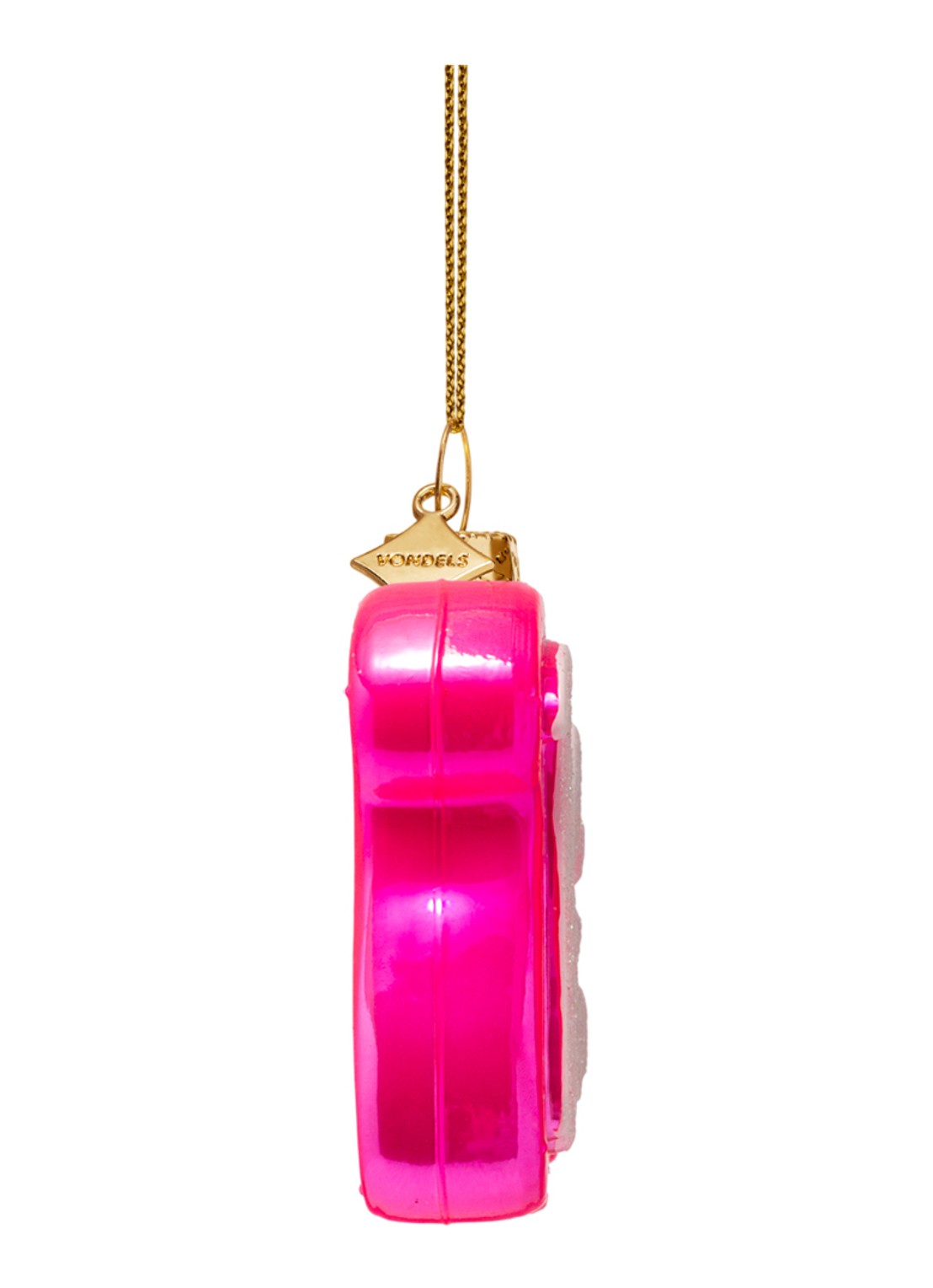 Vondels Barbie Logo kersthanger 5,5 cm - detail roze