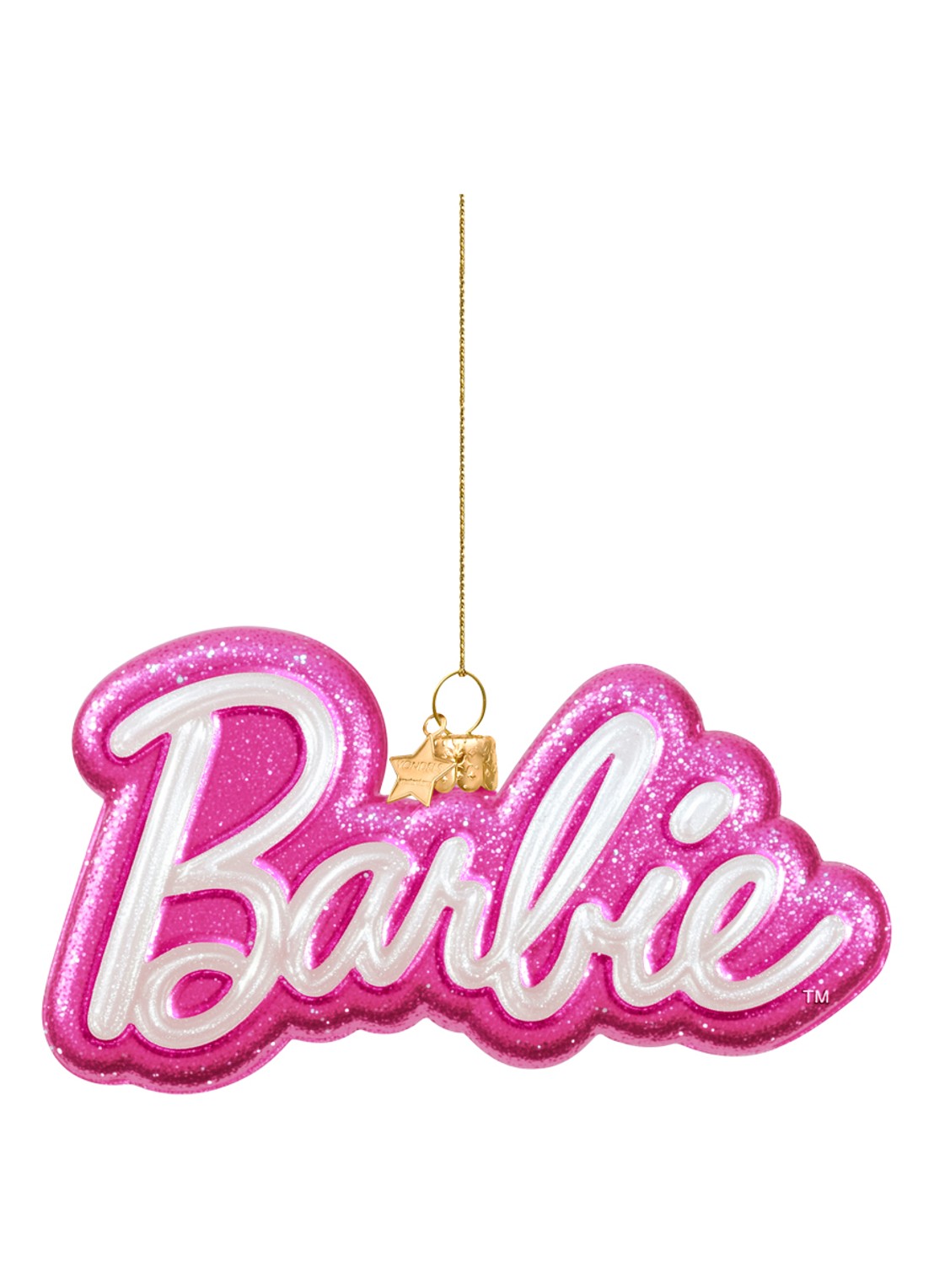 Vondels Barbie Logo kersthanger 5,5 cm - voorkant 3 roze