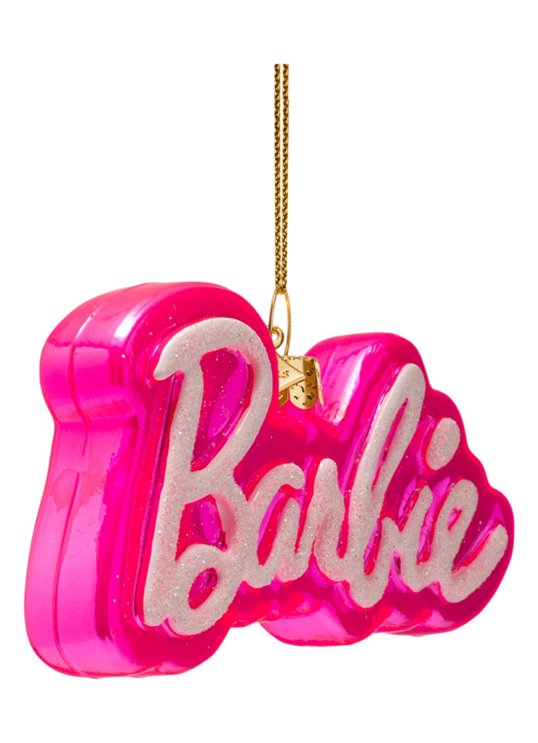 Vondels Barbie Logo kersthanger 5,5 cm - voorkant 4 roze