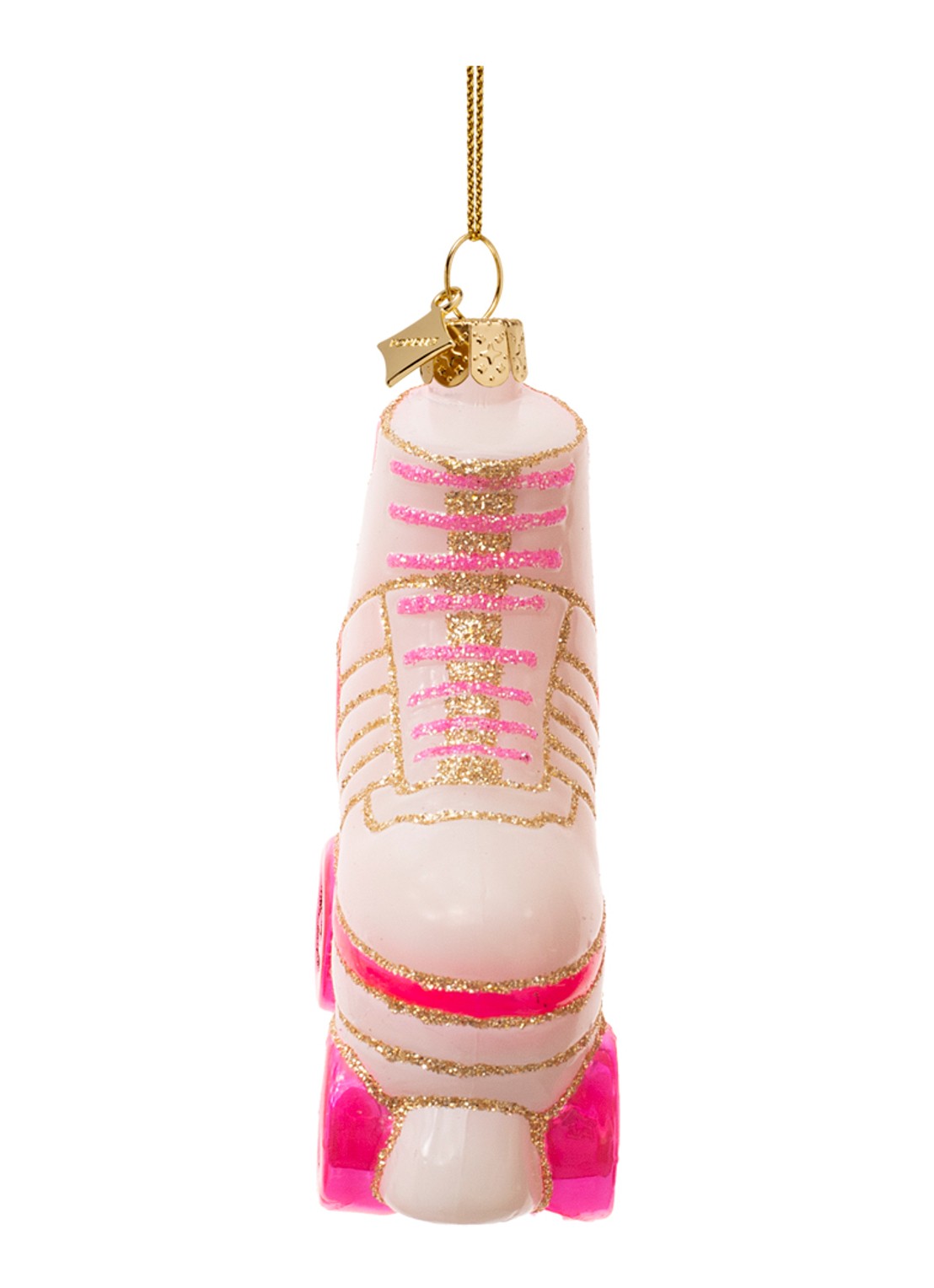 Vondels Barbie rolschaats kersthanger 8 cm - detail wit