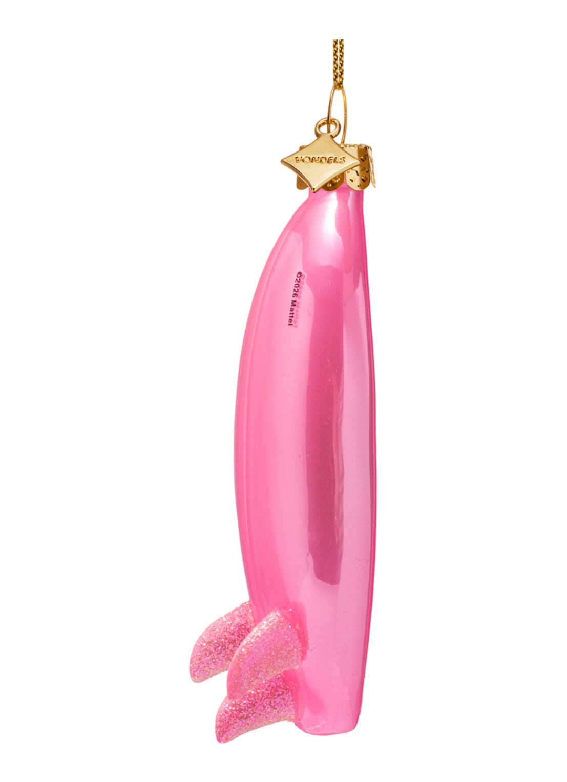 Vondels Barbie Surfboard kersthanger 11 cm - detail 4 roze