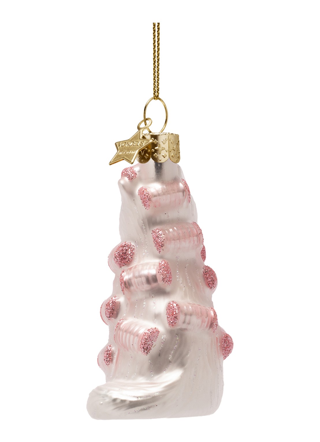 Vondels Beauty kat met krulspelden H9cm - achterkant 2 roze