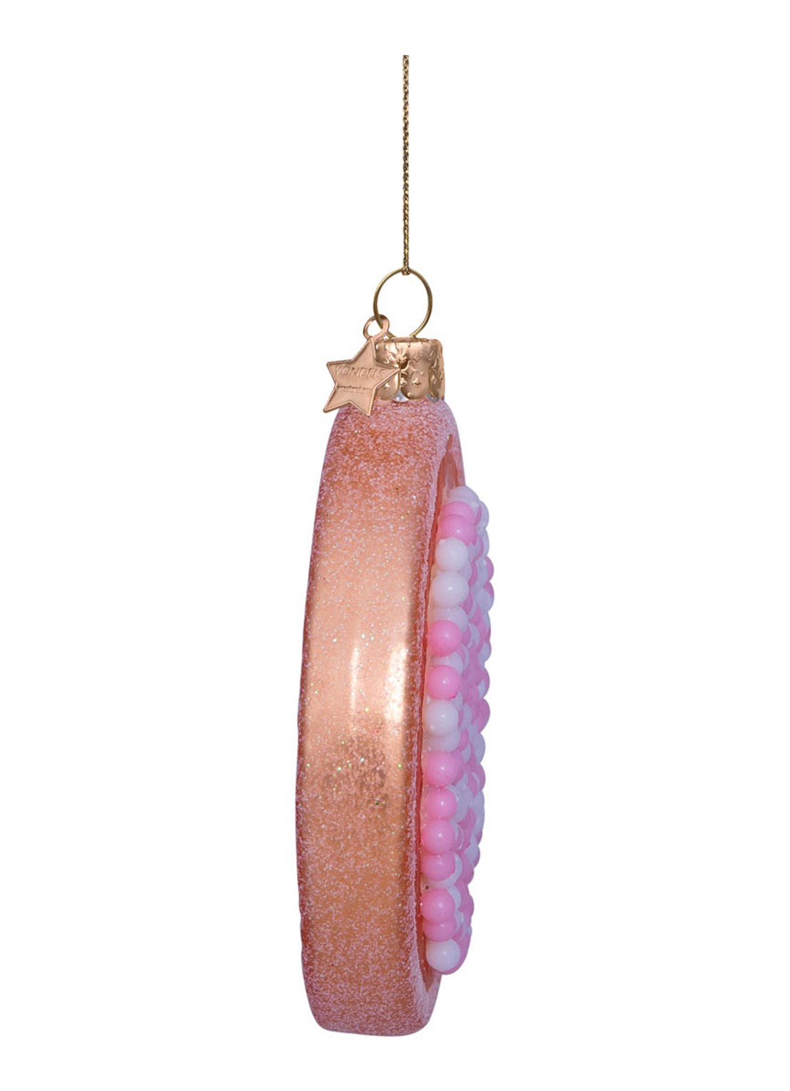 Vondels Beschuit met muisjes kersthanger 8.,5 cm - detail 4 roze
