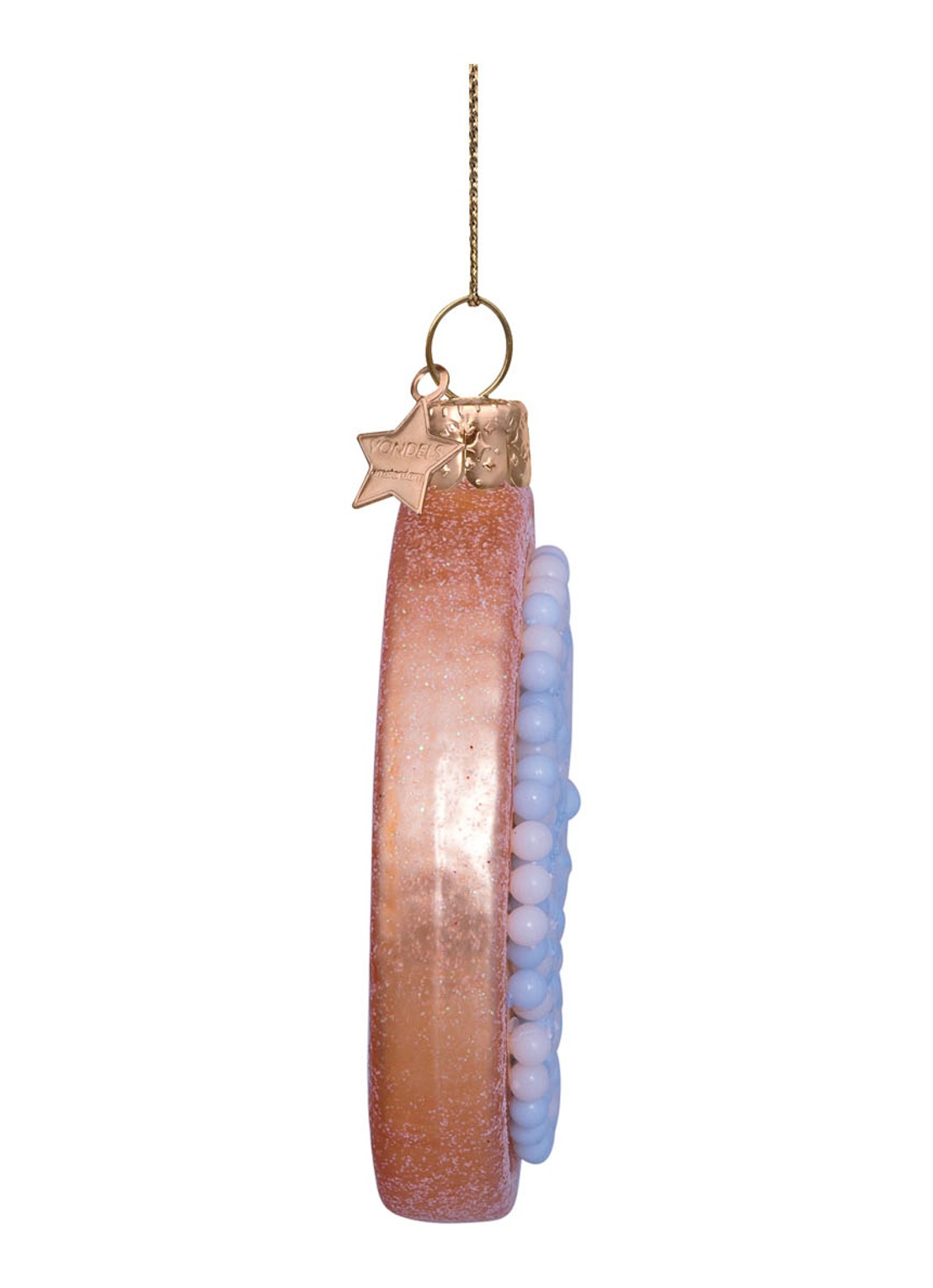 Vondels Beschuit met muisjes kersthanger 8.,5 cm - detail 4 blauw