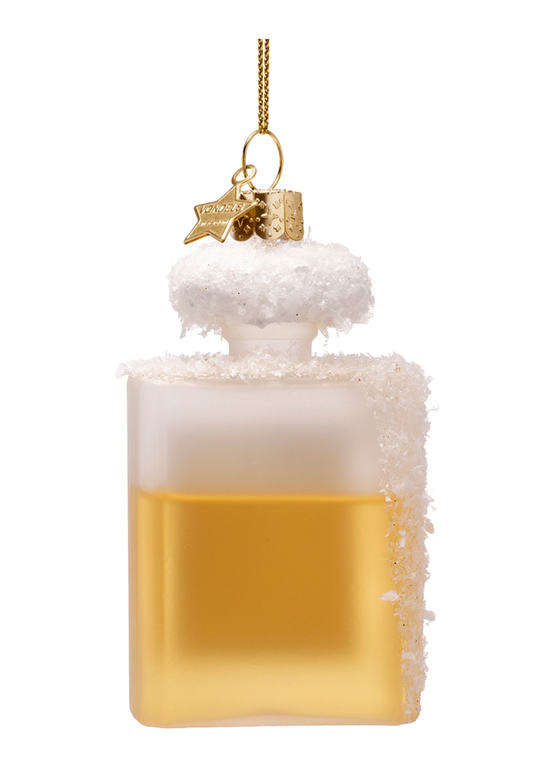 Vondels Bevroren Parfum kersthanger 8,5 cm - achterkant 3 goud