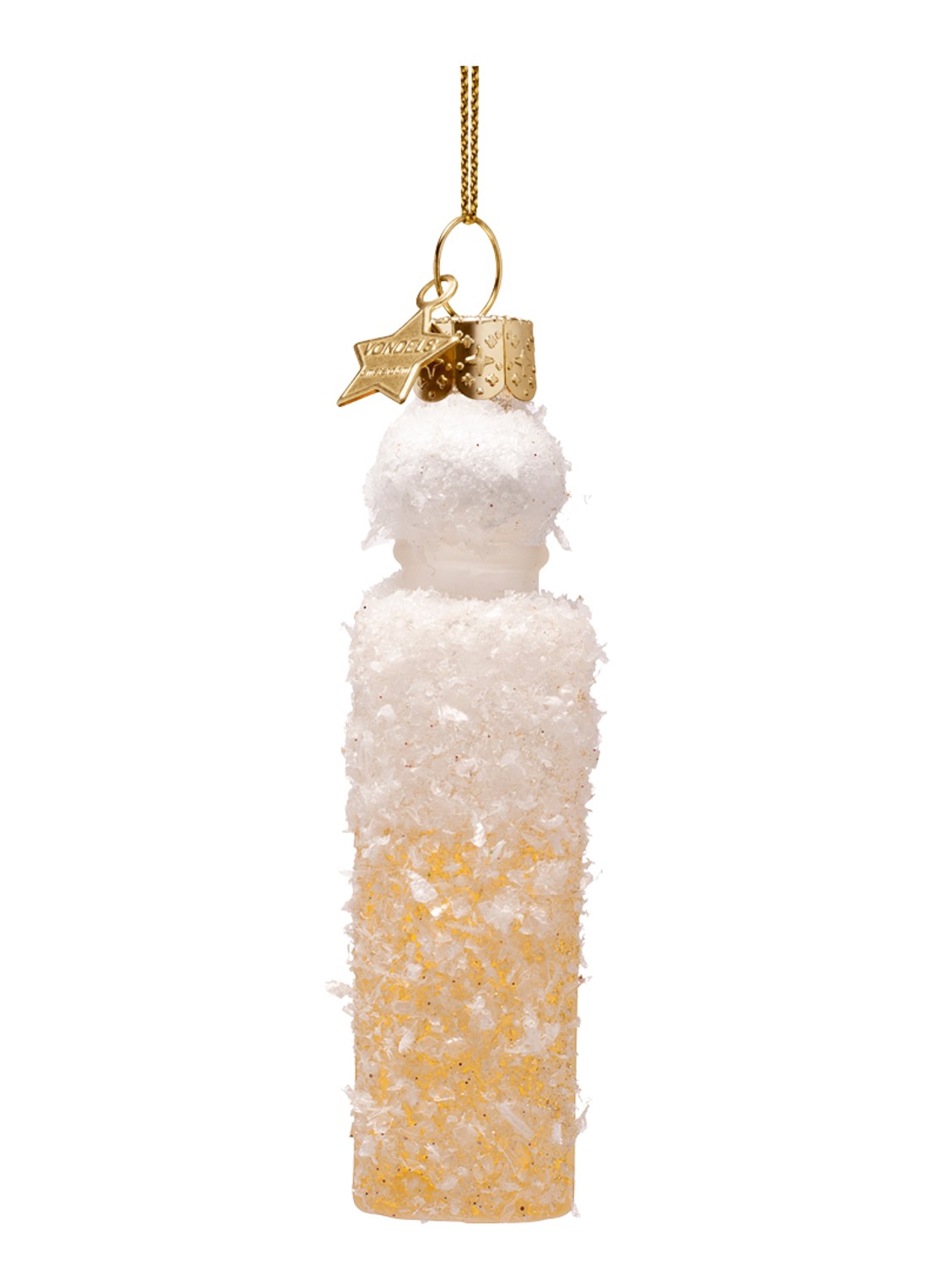 Vondels Bevroren Parfum kersthanger 8,5 cm - detail 4 goud