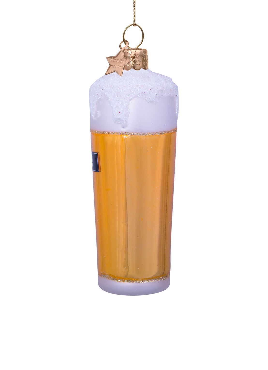 Vondels Bier kersthanger 10 cm - detail 3 goud