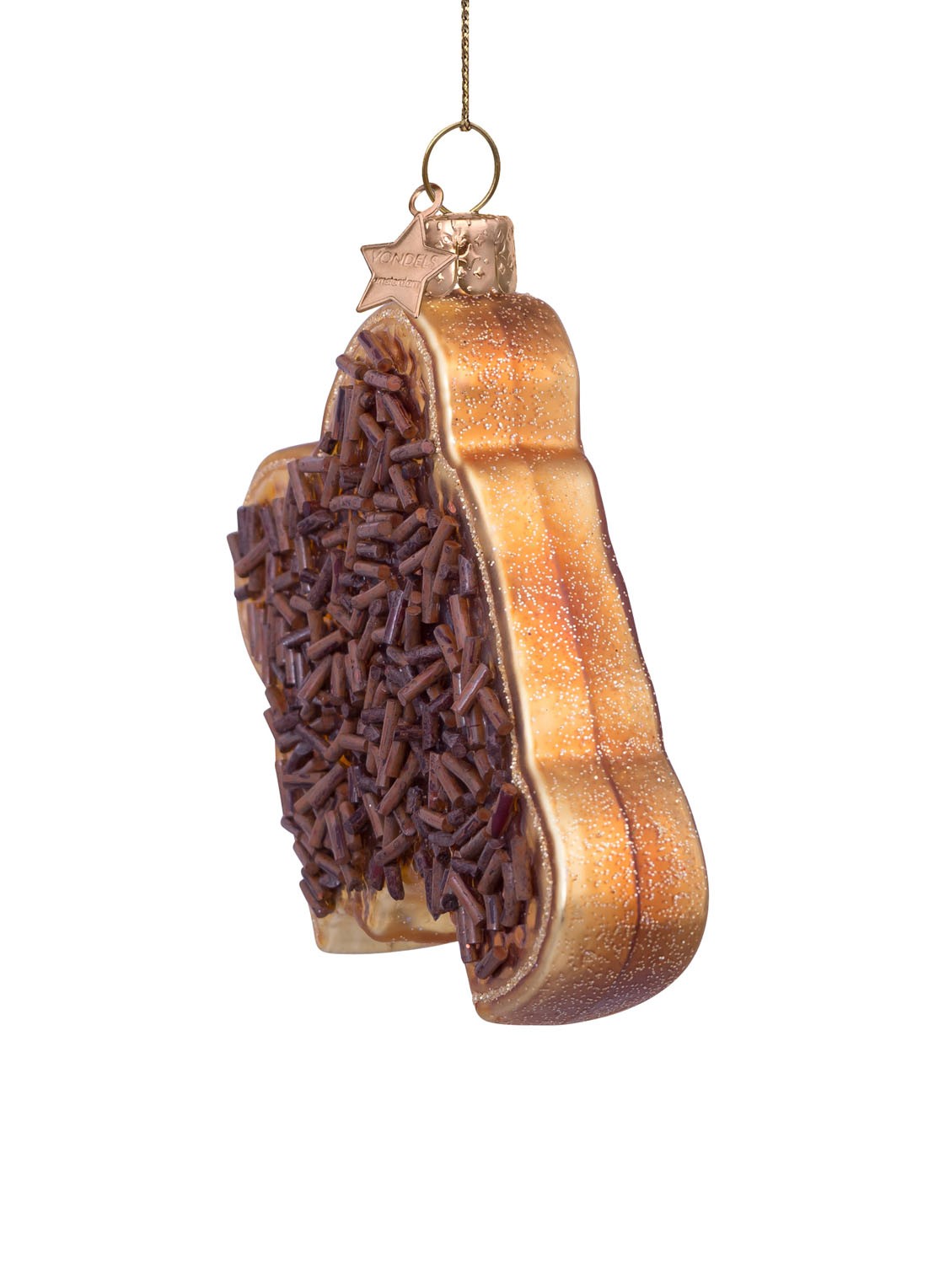 Vondels Boterham met Hagelslag kersthanger 9 cm - detail 3 multicolor