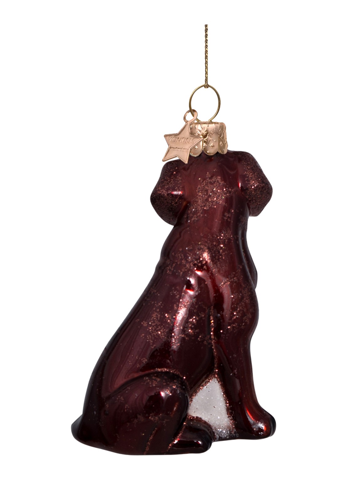 Vondels brown opal labrador H8.5cm - achterkant 3 bruin