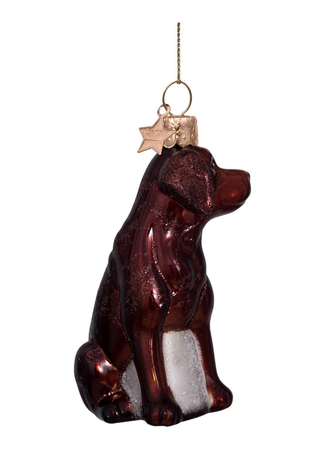 Vondels brown opal labrador H8.5cm - detail 2 bruin