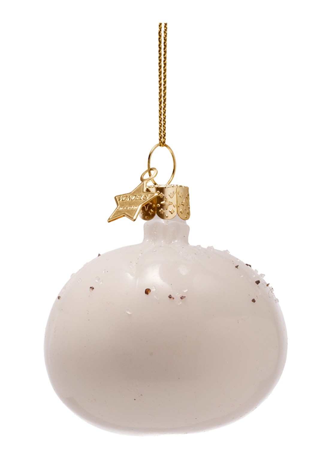 Vondels Burrata Kaas met Basilicum kersthanger 7 cm - achterkant wit