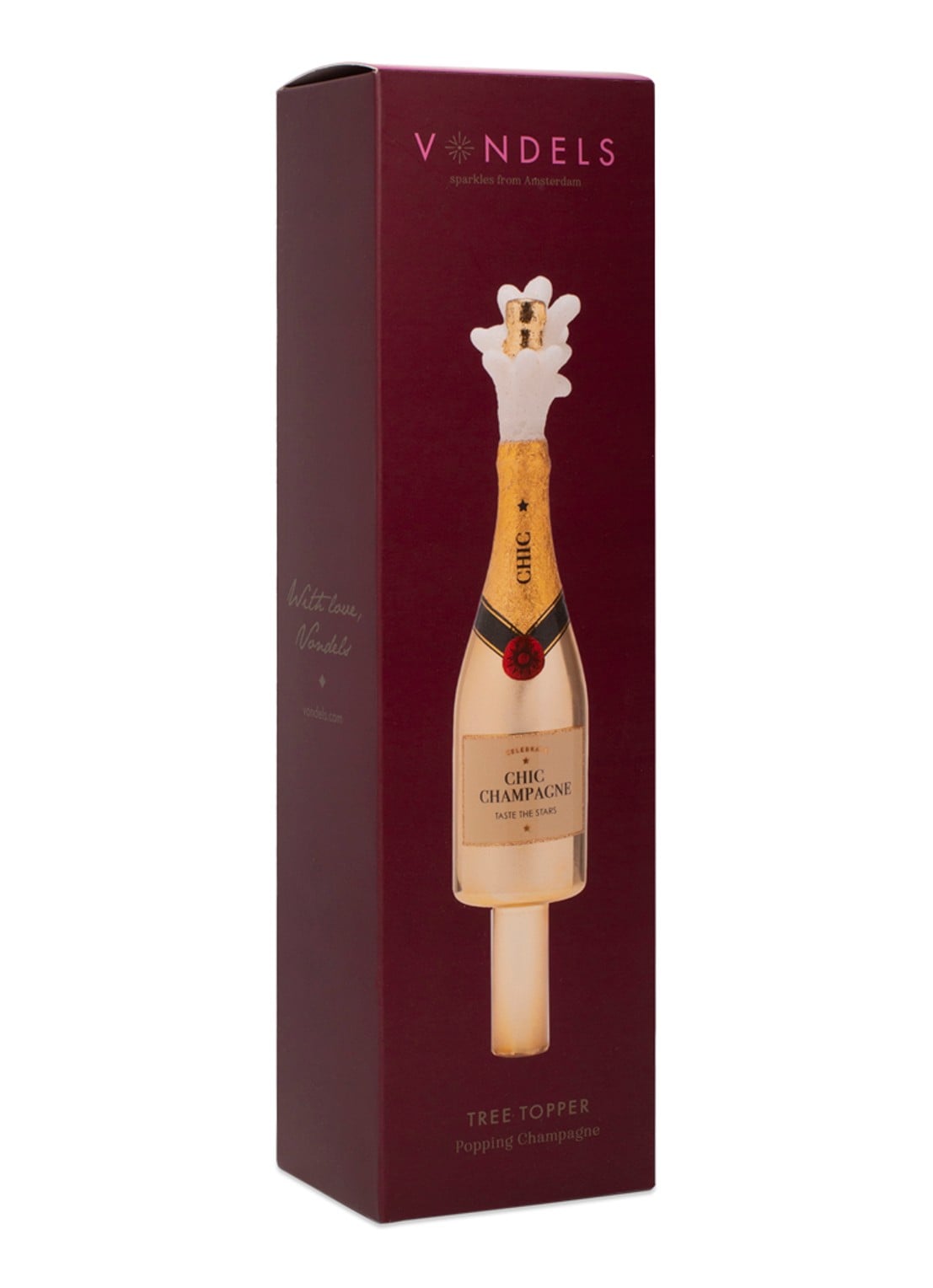 Vondels Champagne Popper Fles piek 15,5 cm - detail 2 goud