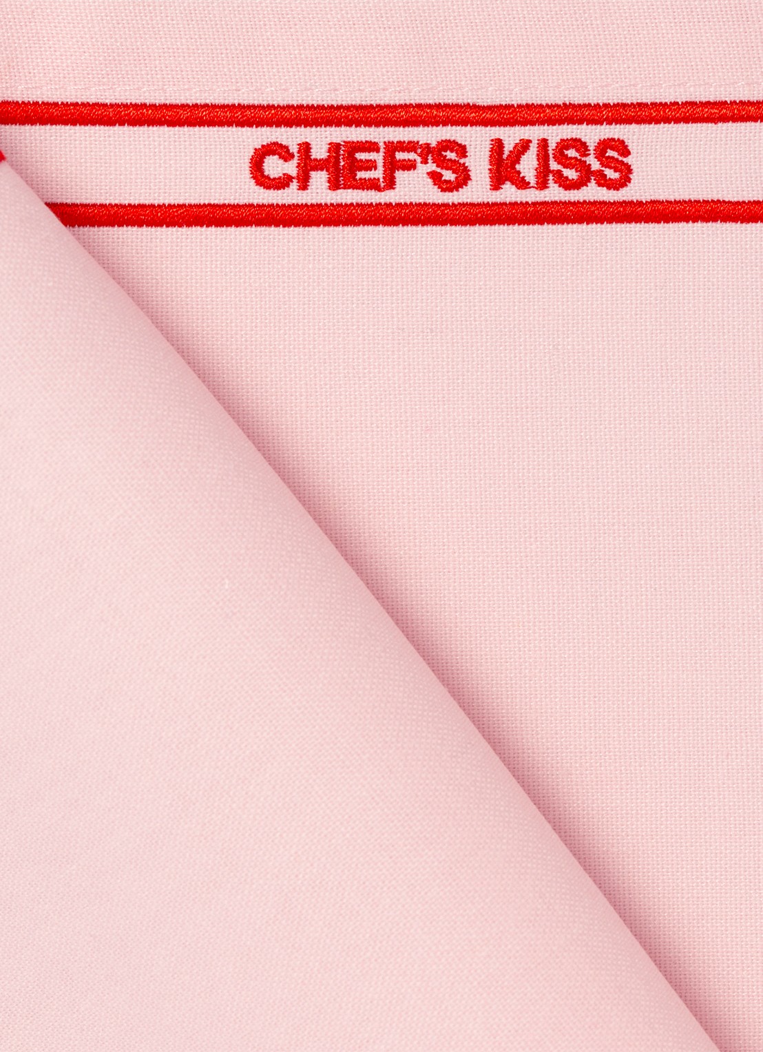 Vondels Chef's Kiss placemat 42 x 32 cm set van 2 - voorkant 3 roze