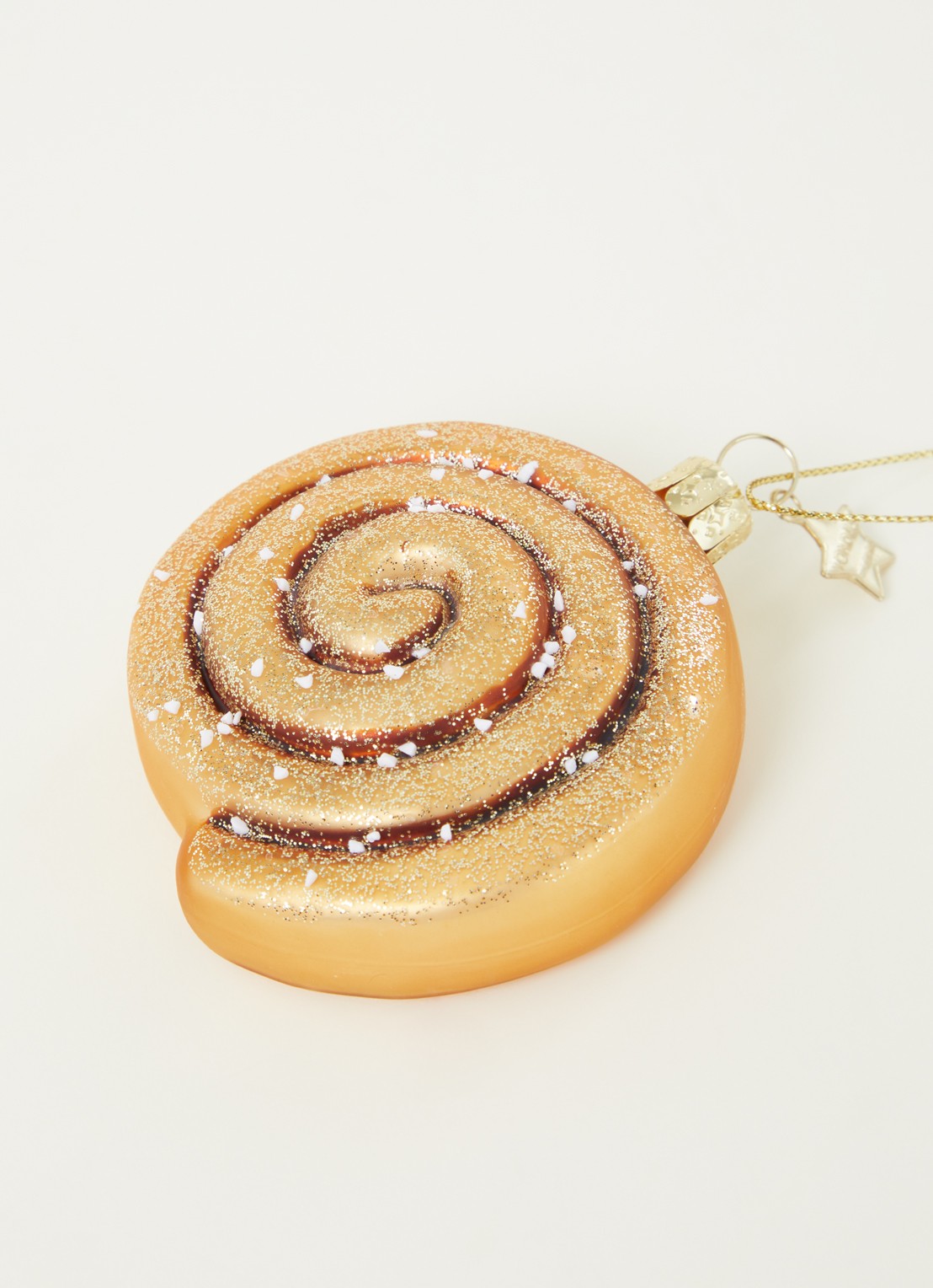 Vondels Cinnamon Roll kersthanger 8 cm - detail goud