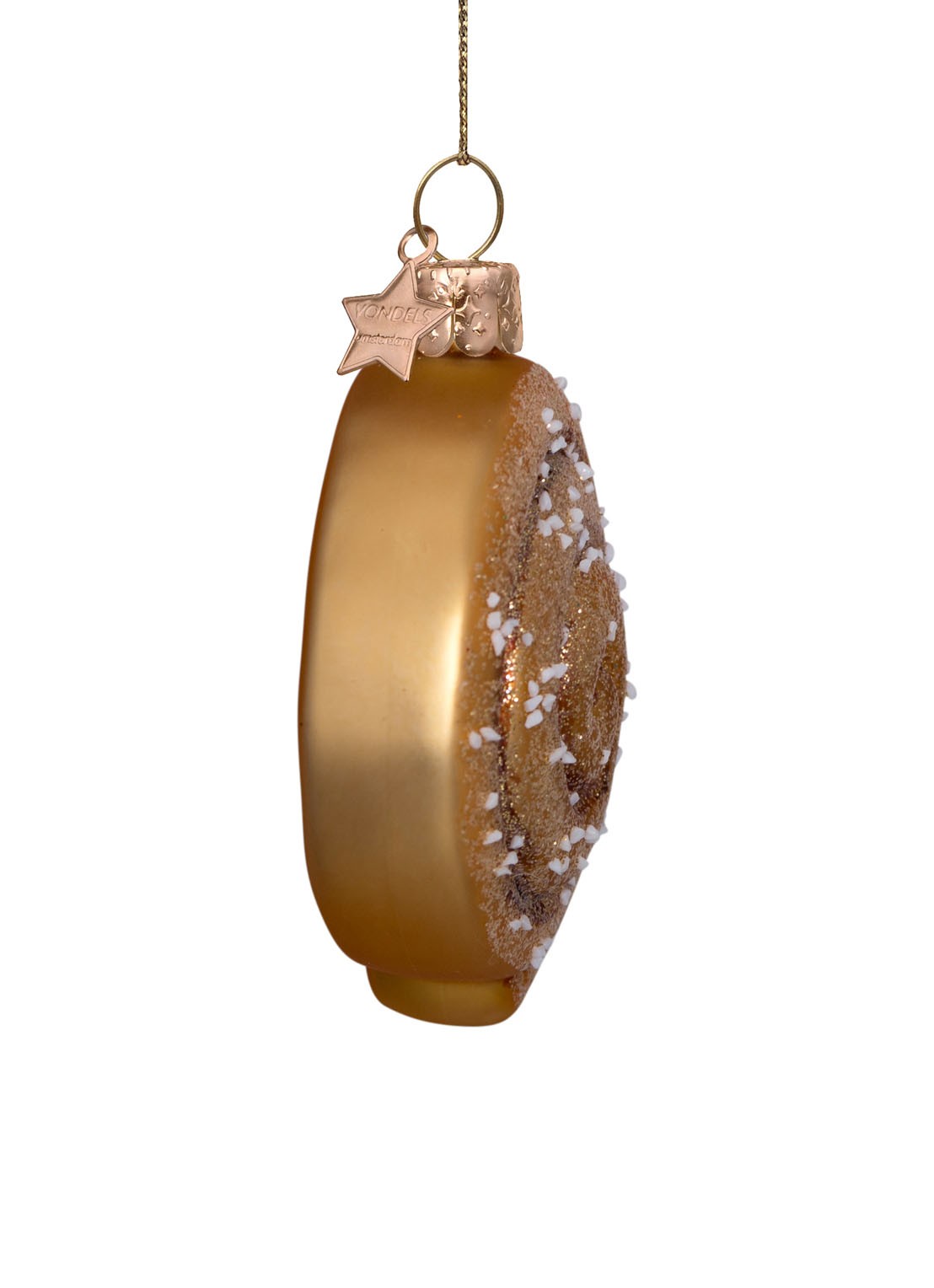 Vondels Cinnamonroll kersthanger 8 cm - detail 2 bruin