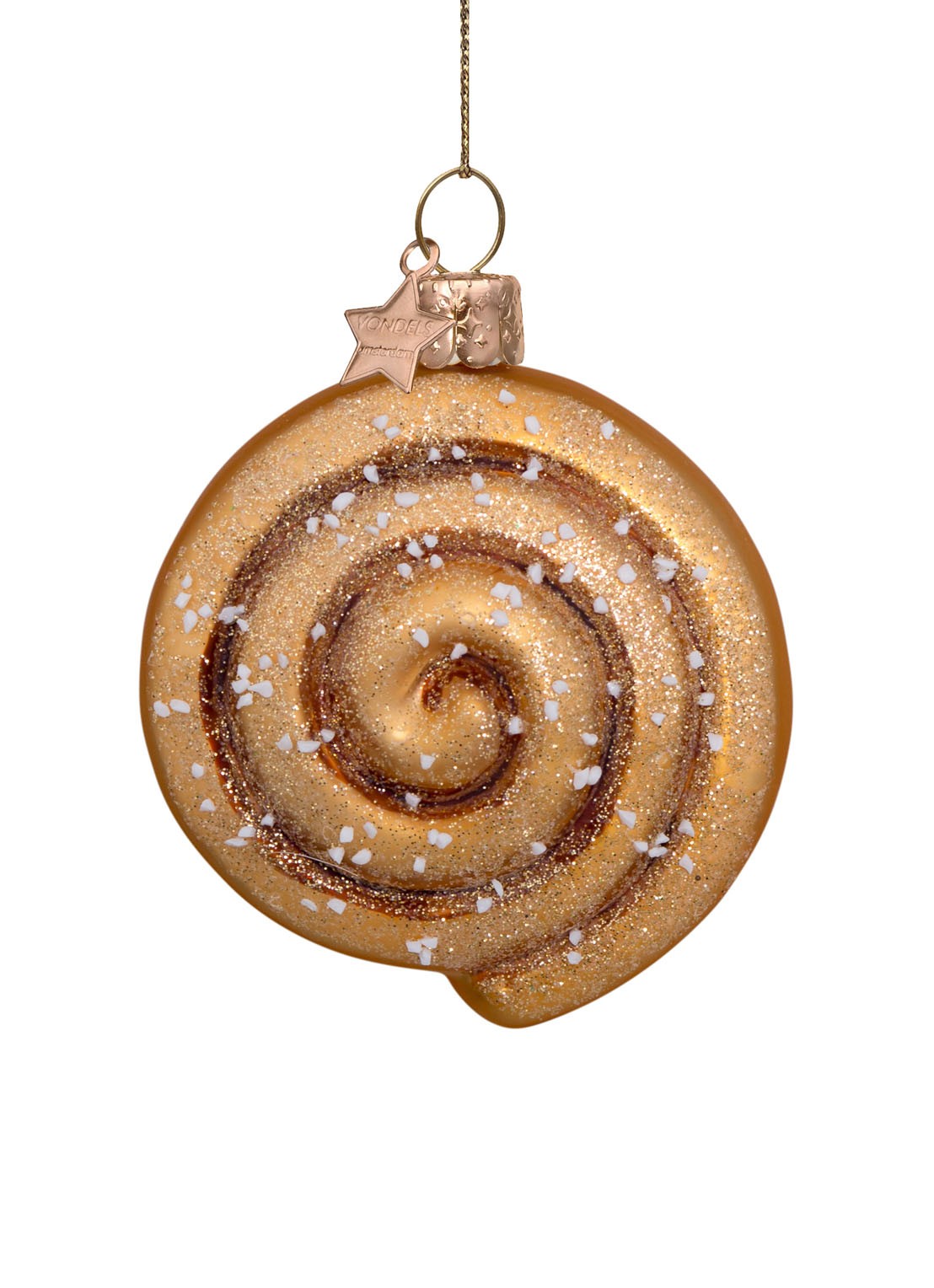 Vondels Cinnamonroll kersthanger 8 cm - voorkant 4 bruin