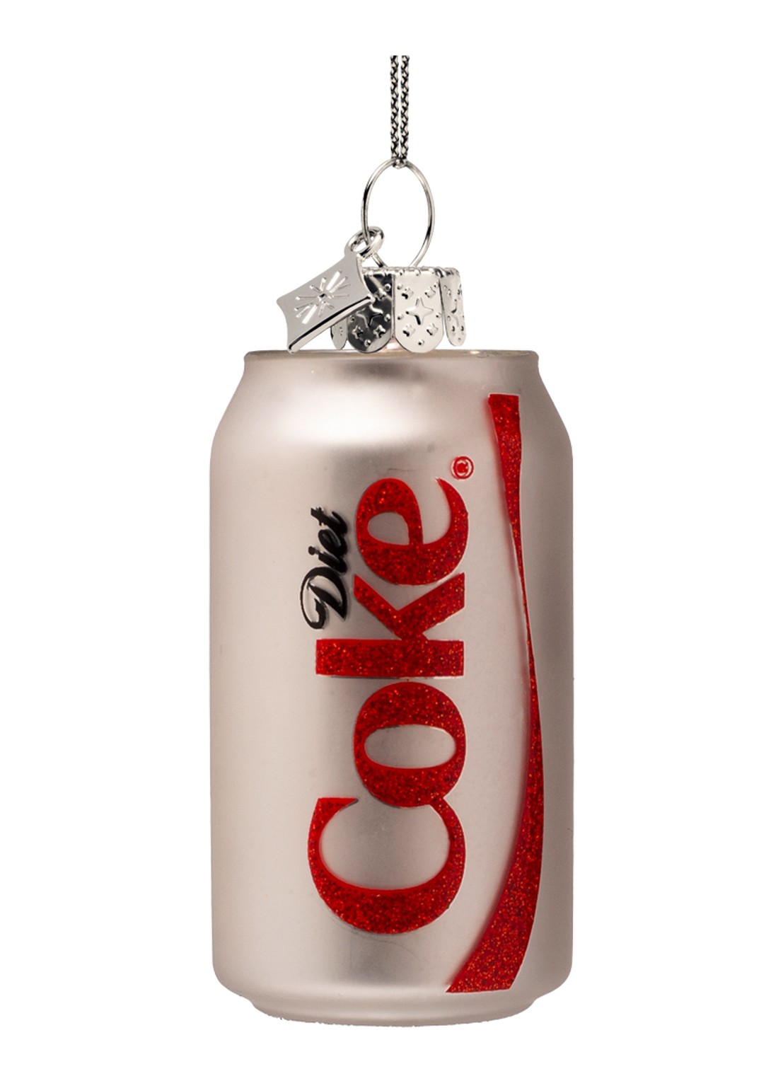Vondels Coca Cola Diet Coke blik kersthanger 8 cm - achterkant 2 zilver