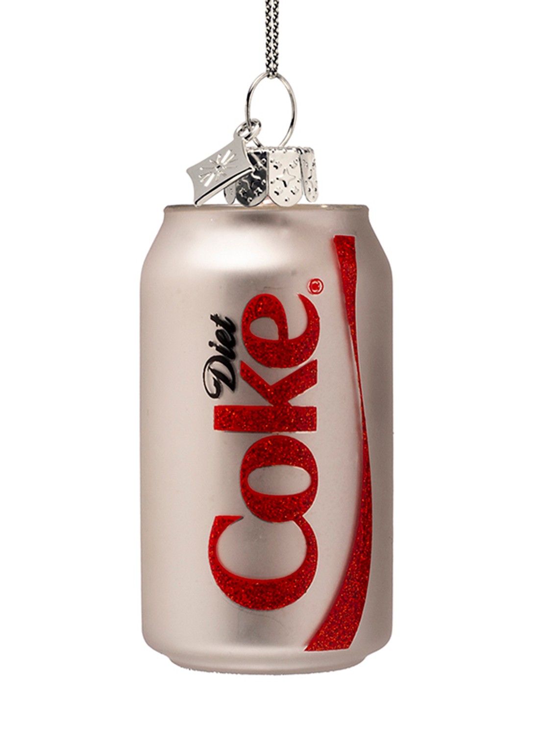 Vondels Coca Cola Diet Coke blik kersthanger 8 cm - achterkant 4 zilver